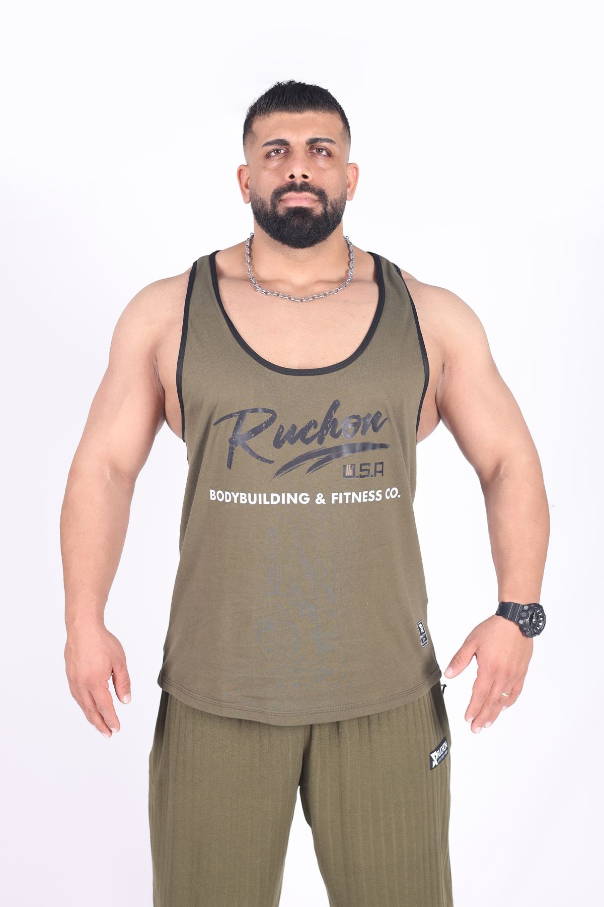 RUCHON NUTRITION Sporcu Fitness Tanktop %100 Pamuk Bodybuilding - RUCHON BB&FC Erkek Atlet