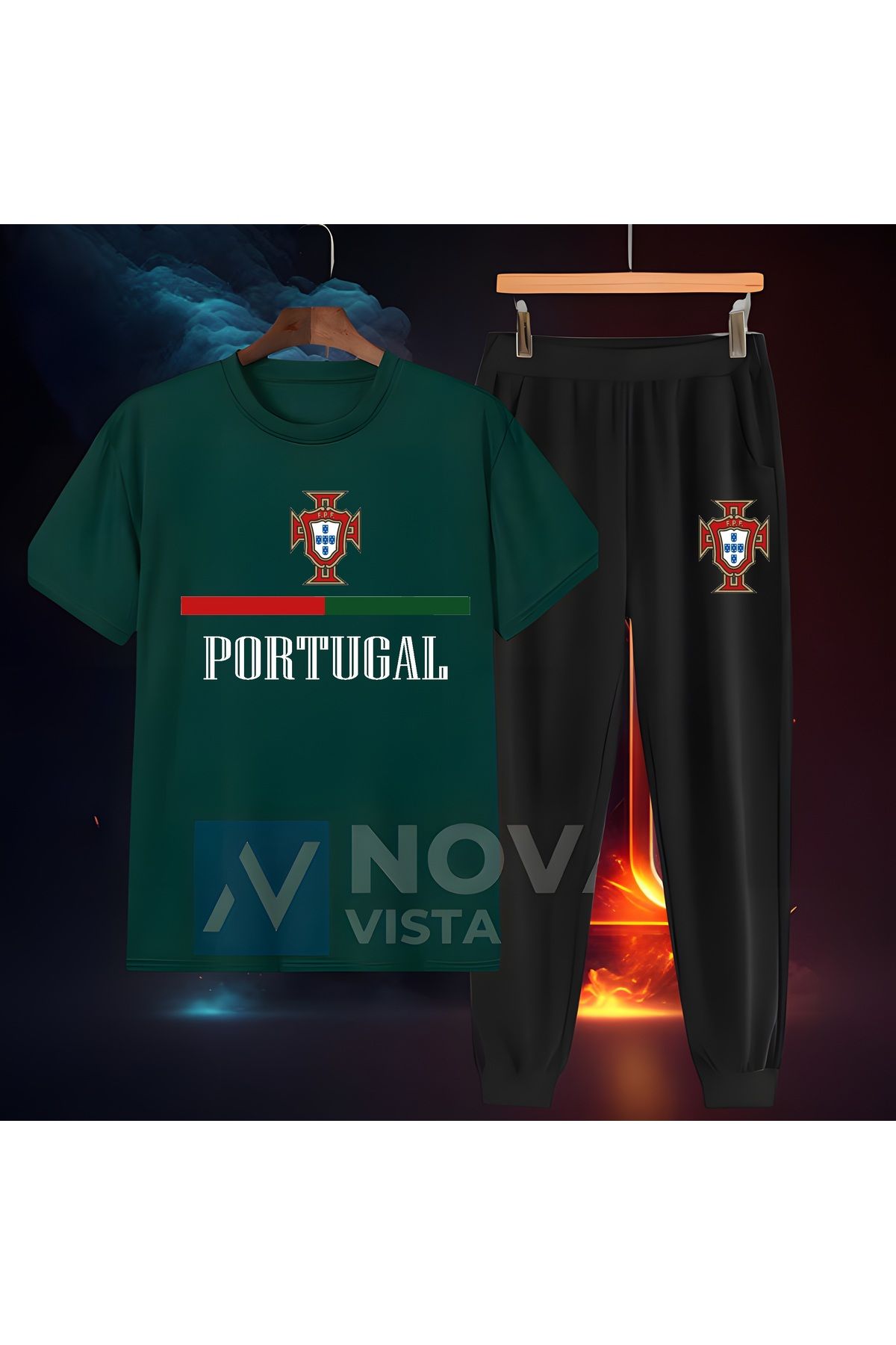 Biy Store Portekiz milli takım forma baskılı unisex kısa kollu kadın erkek tişört t-shirt eşofman takımı