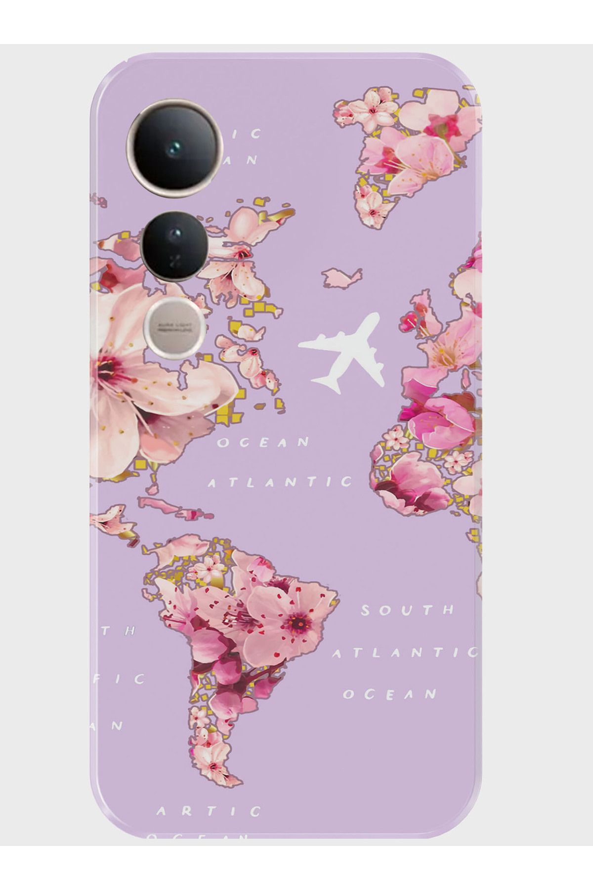 Activist Vivo V50 Lite Kılıf Kamera Korumalı Baskılı Silikon Kapak - purplemap