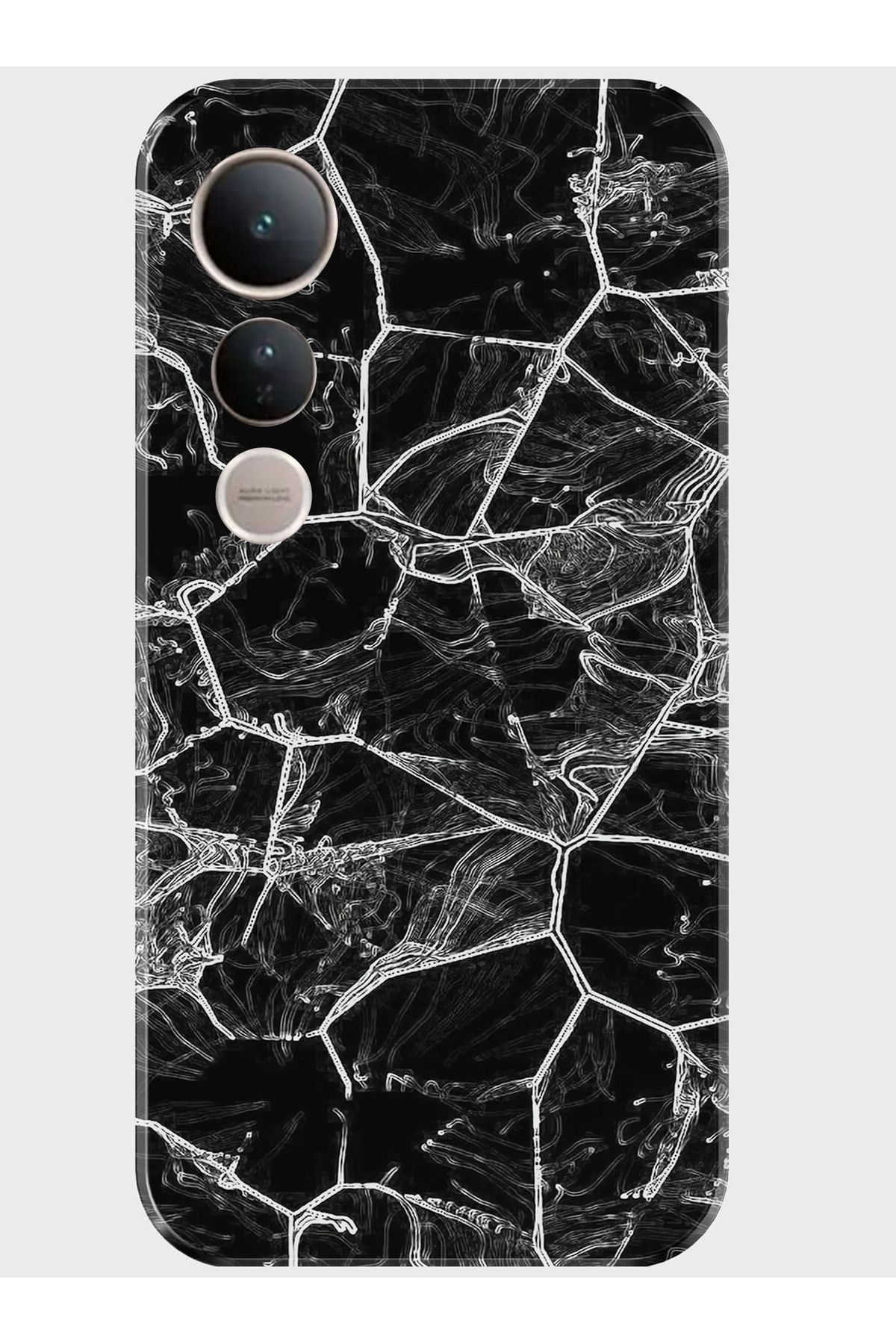 Activist Vivo V50 Lite Kılıf Kamera Korumalı Baskılı Silikon Kapak - blackmarble
