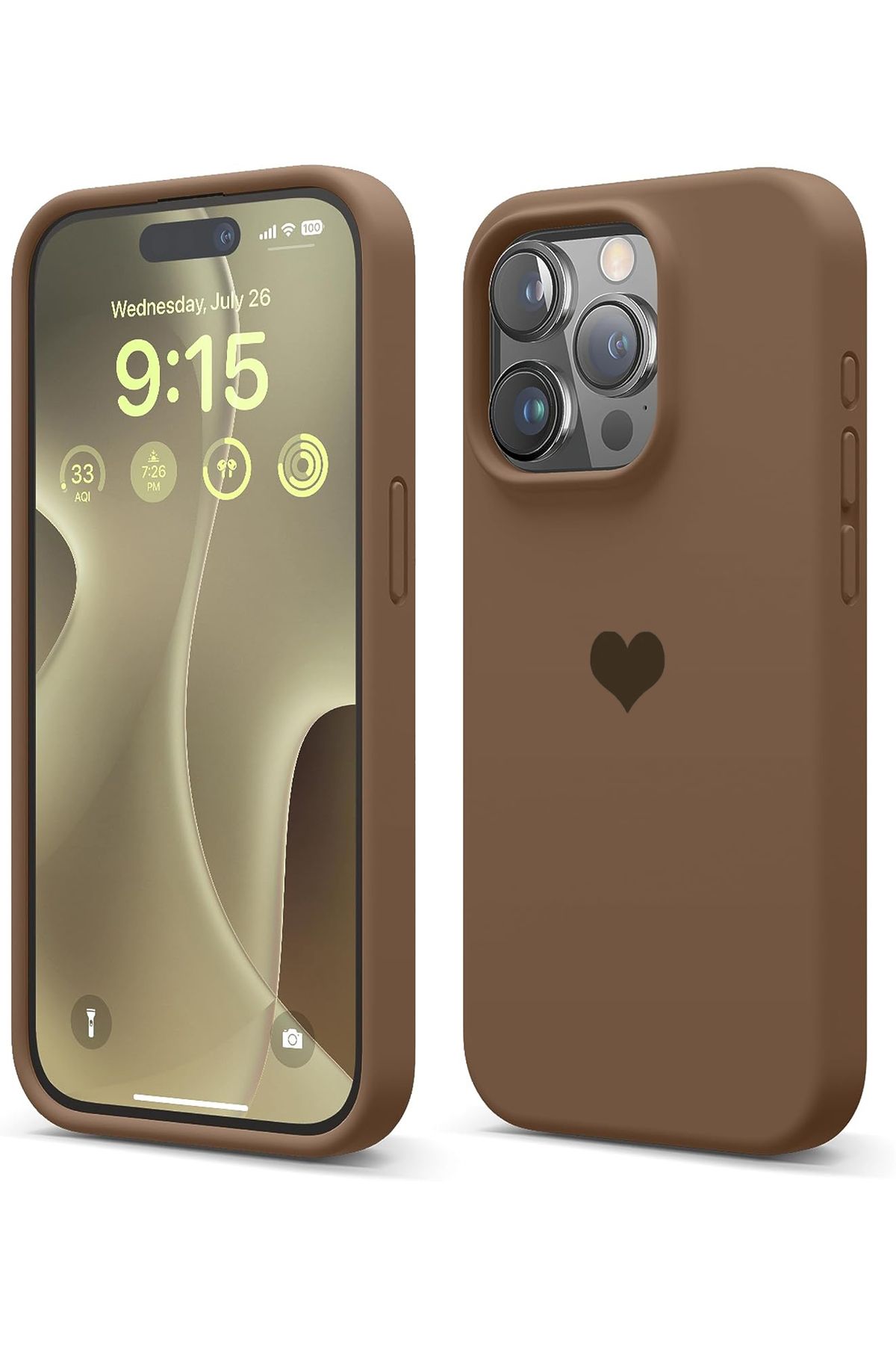 GAGA ELEKTRONİK İphone 15 Pro Için Silikon Darbeye Dayanıklı Mikrofiber Astarlı Koruyucu Kılıf