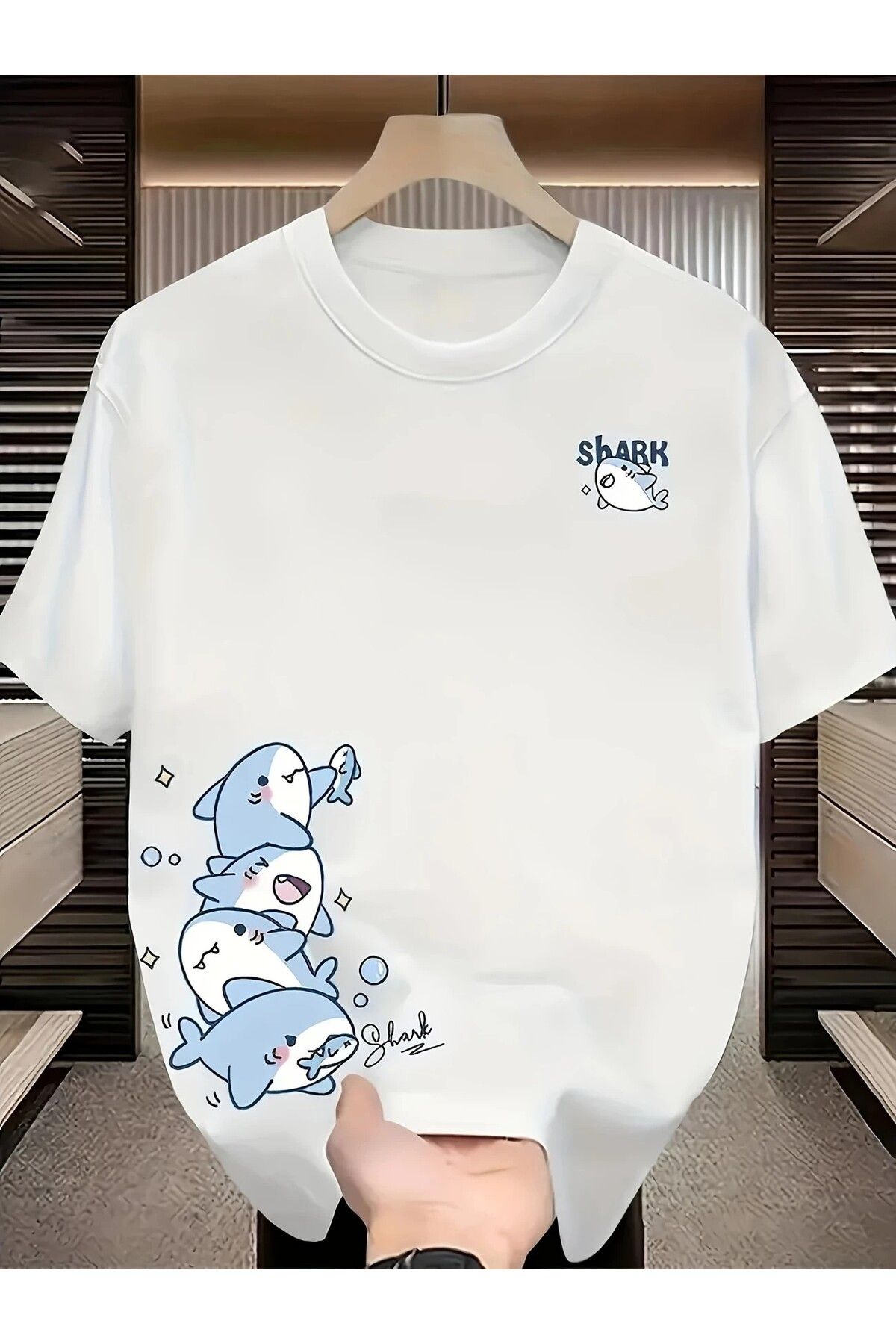 LEIVOR Shark Baskılı Kadın T-shirt