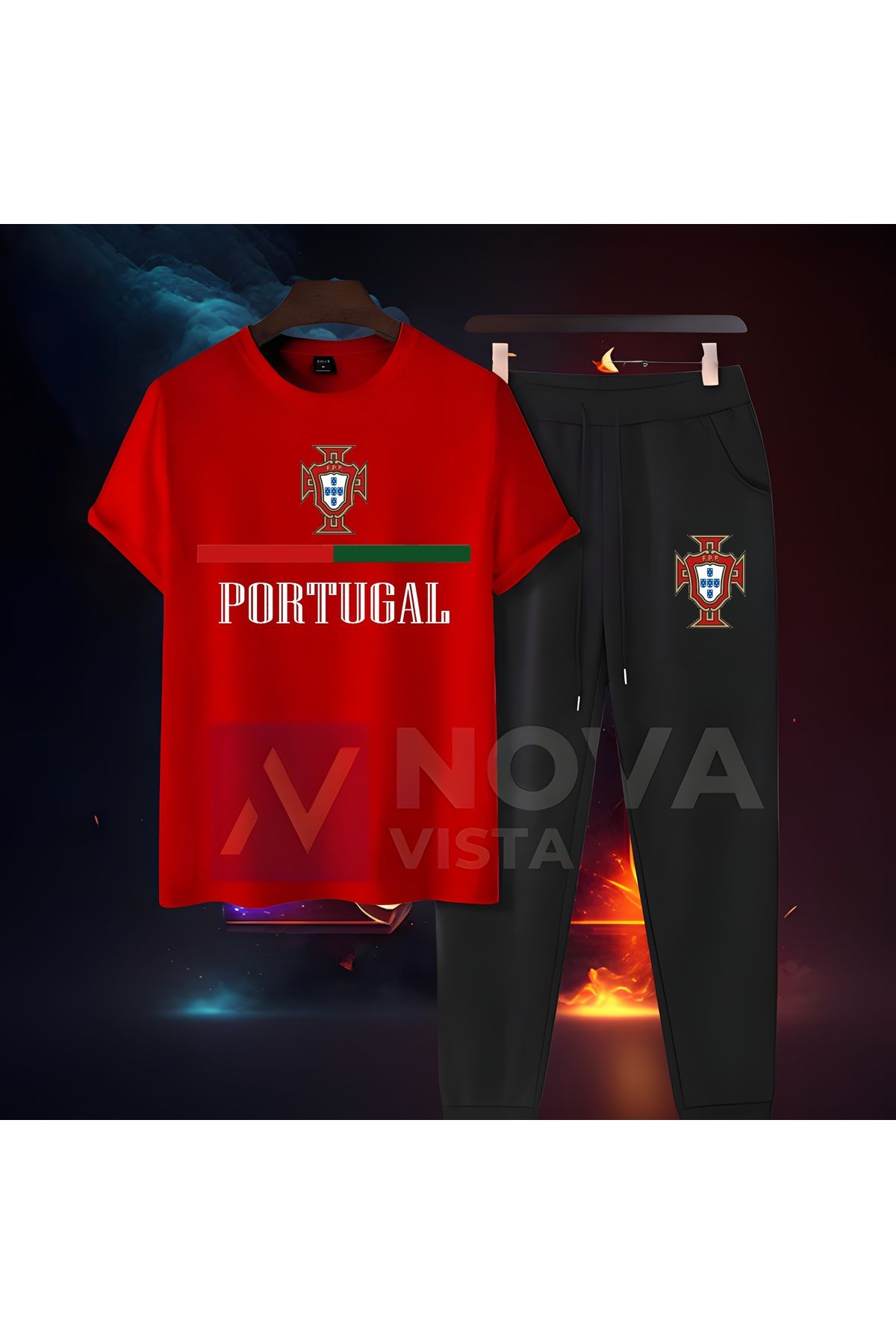 Biy Store Portekiz milli takım forma baskılı unisex kısa kollu kadın erkek tişört t-shirt eşofman takımı