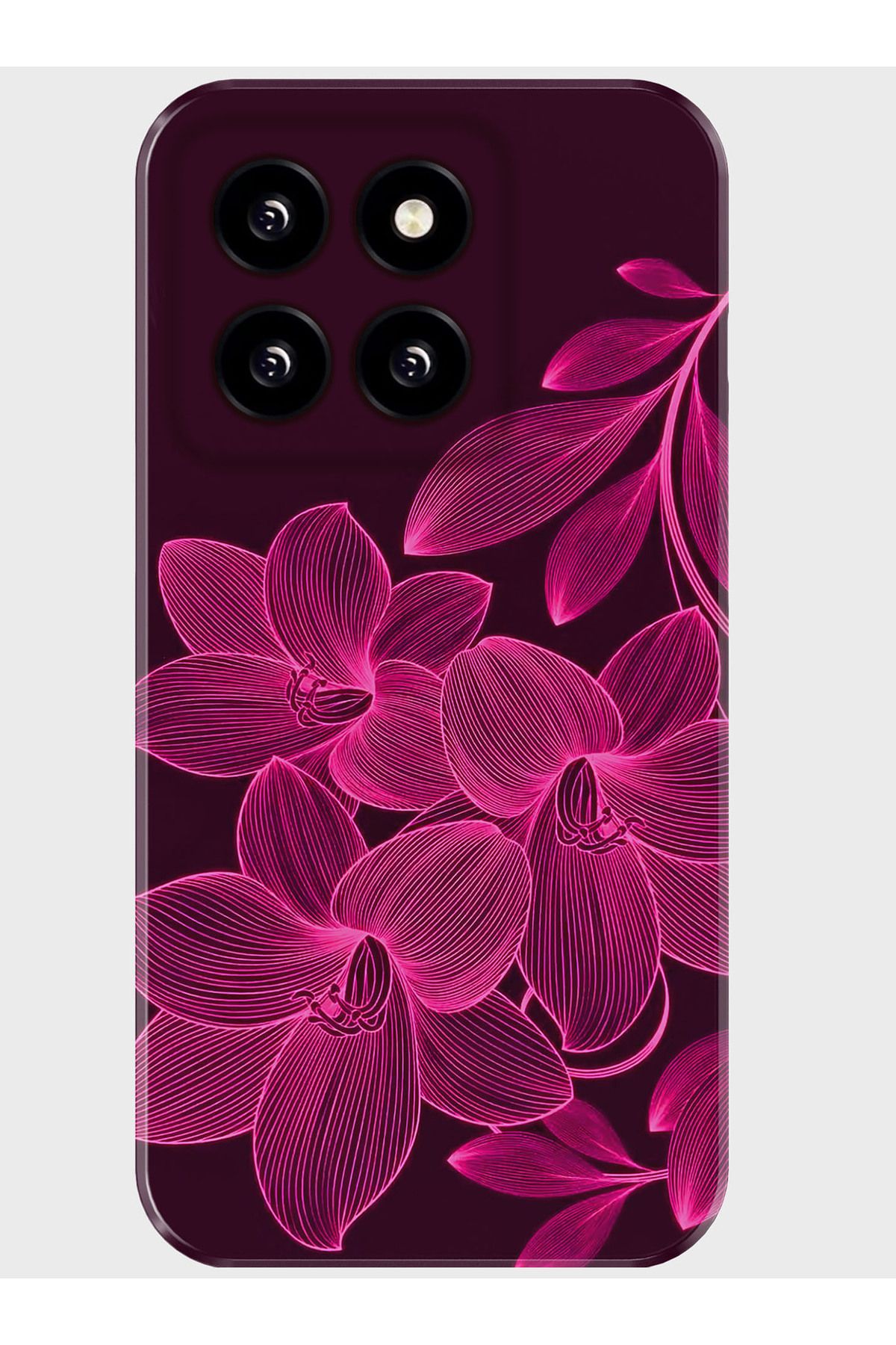 Activist Xiaomi Mi 14 Kılıf Kamera Korumalı Baskılı Silikon Kapak - redflower