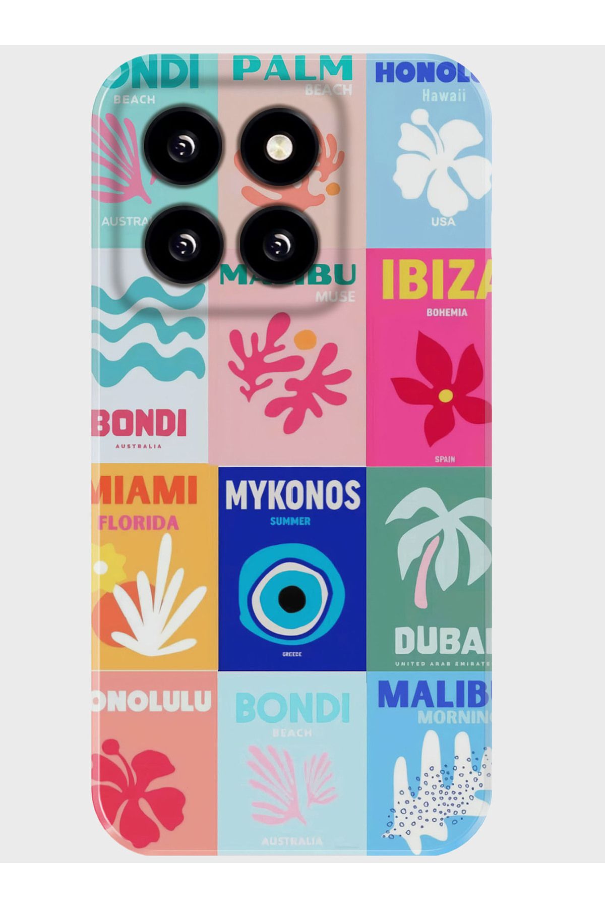 Activist Xiaomi Mi 14 Kılıf Kamera Korumalı Baskılı Silikon Kapak - mykonos