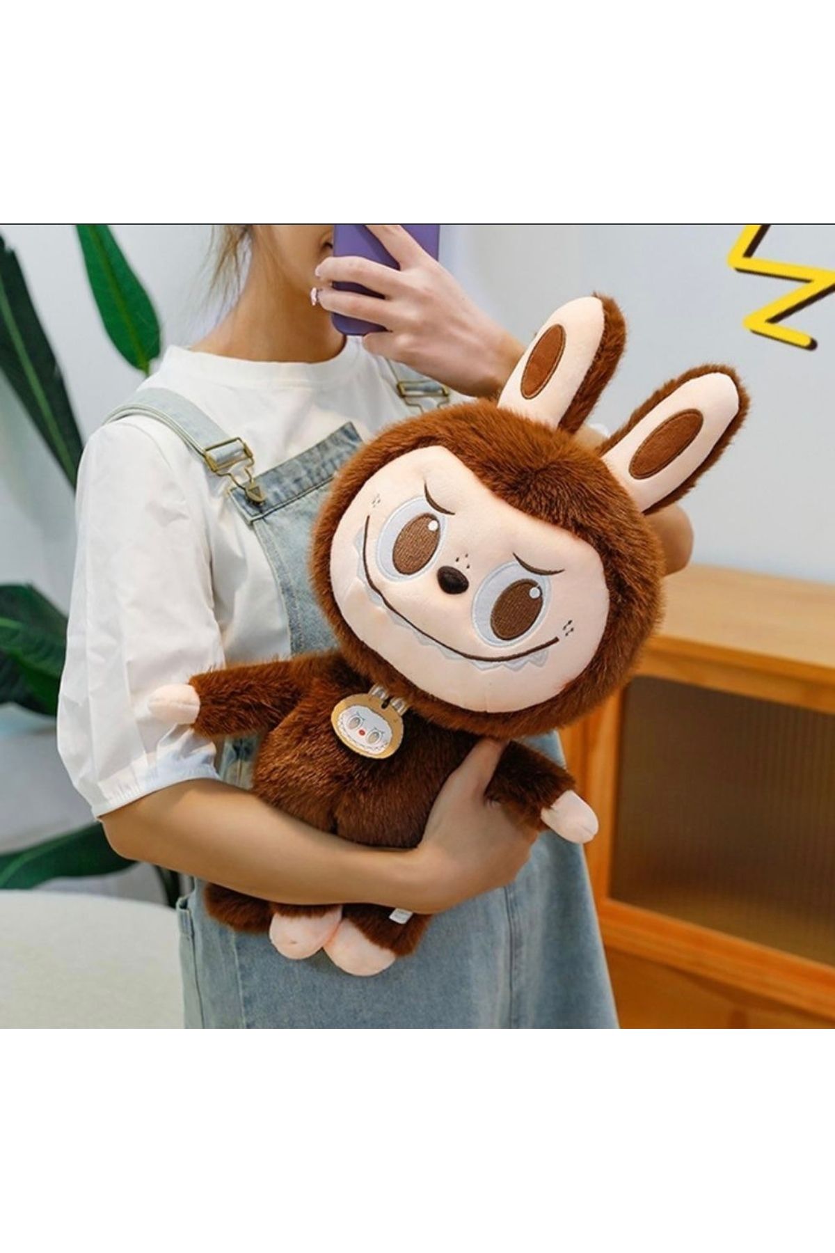 happystoretr peluş oyuncak Labubu sevimli komik dolması hayvan bebek büyük Popmart yumuşak