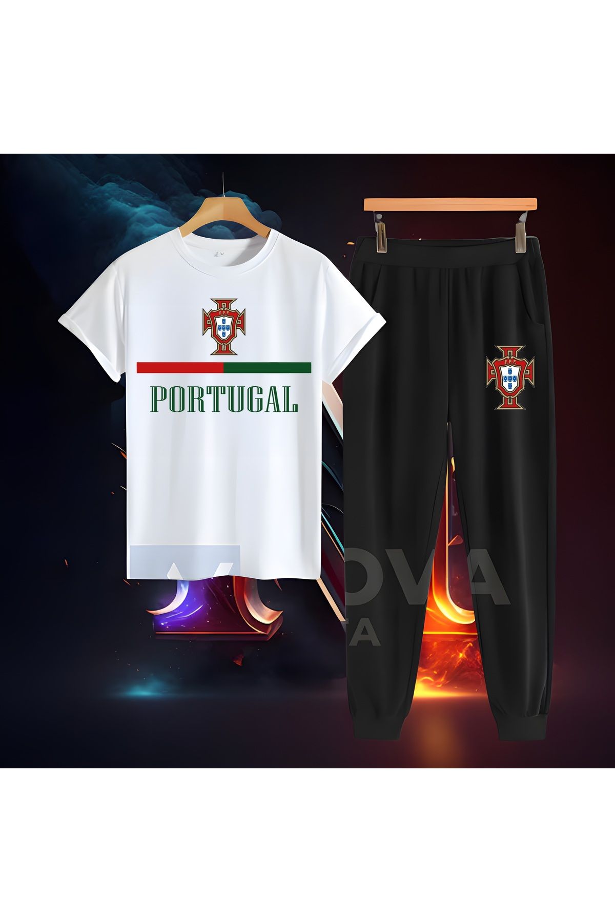 Biy Store Portekiz milli takım forma baskılı unisex kısa kollu kadın erkek tişört t-shirt eşofman takımı