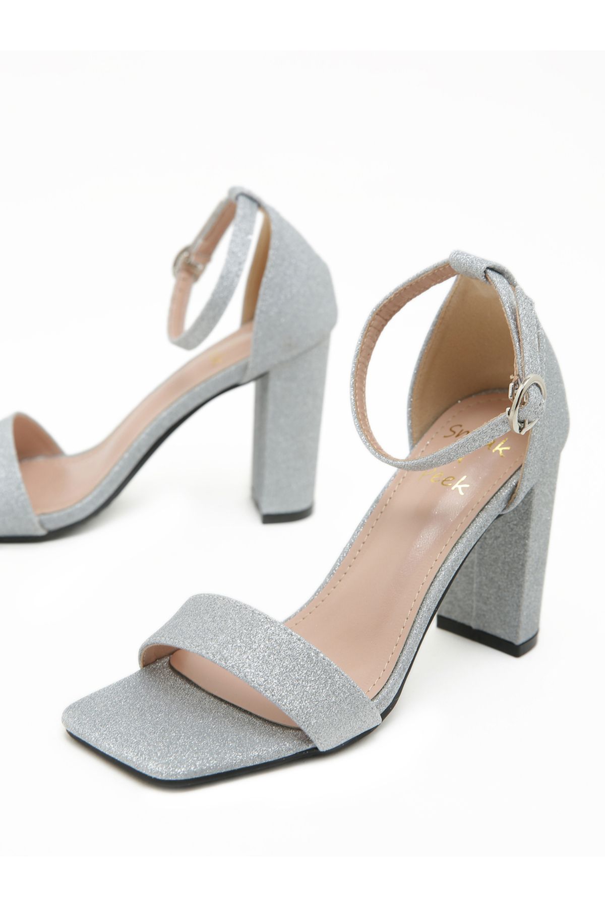 Sneak-a-Peek By Styli-Embellished Open Toe Block Heel Sandals 4