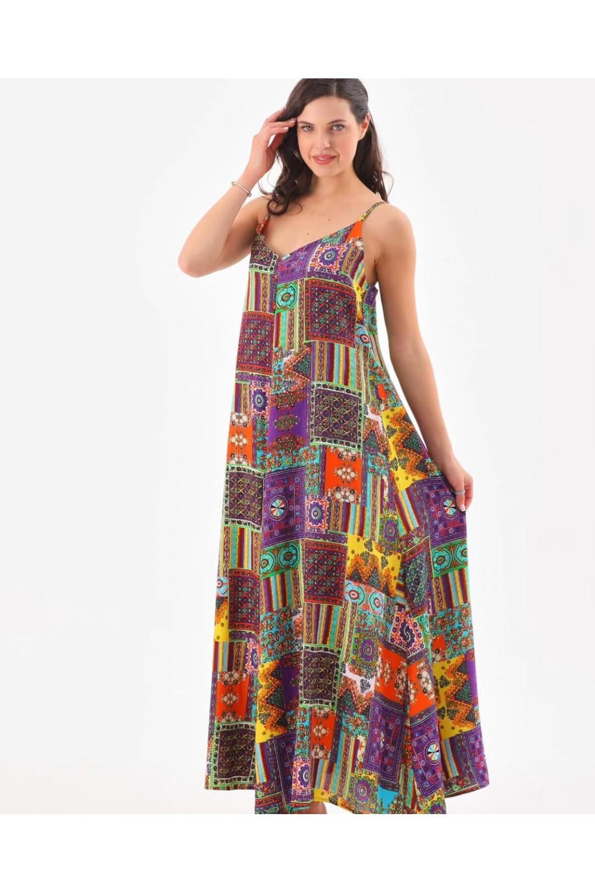 MODA %100 Cotton Askılı Elbise