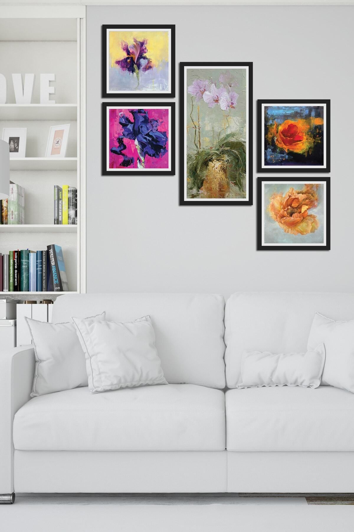 Pi Dekorasyon Collage Style 5 Parçalı Mdf Tablo Atf263