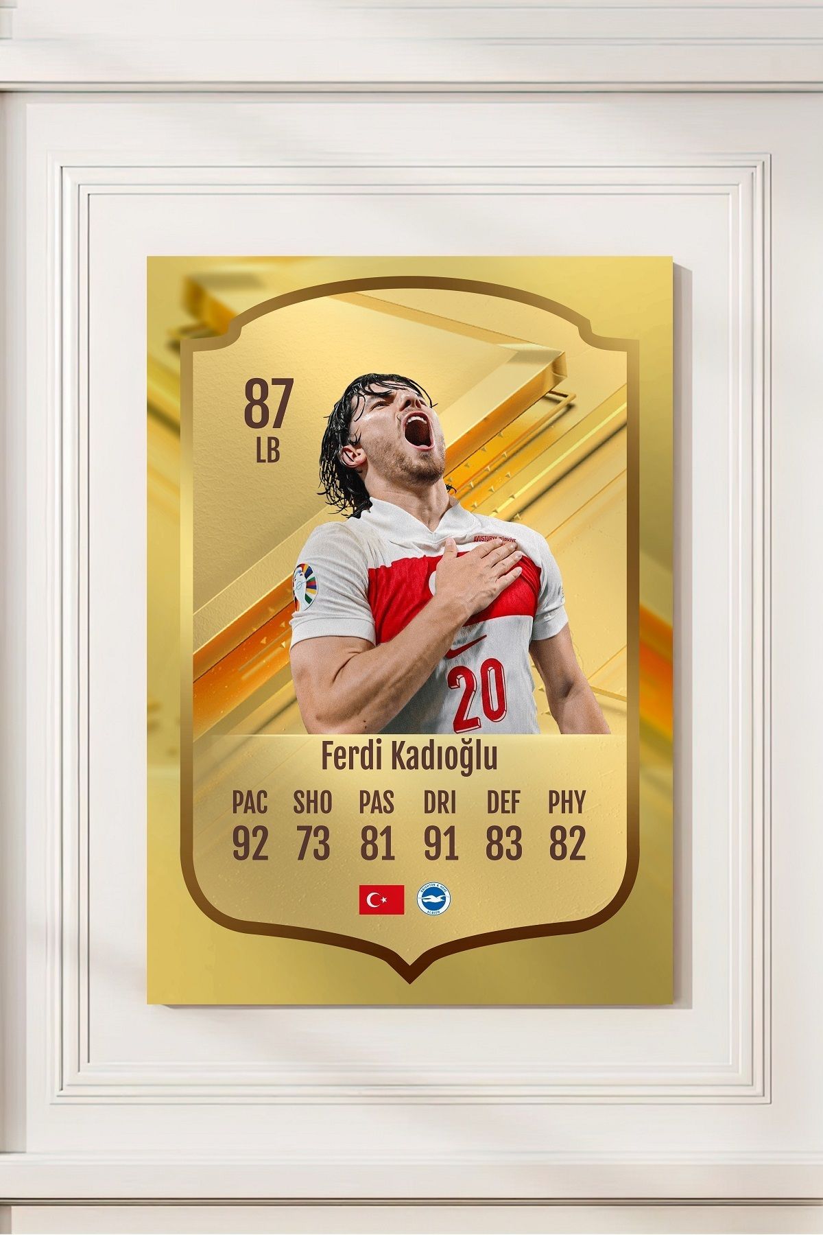 Pi Dekorasyon Futbolcu Fut Card mdf tablo serisi seti