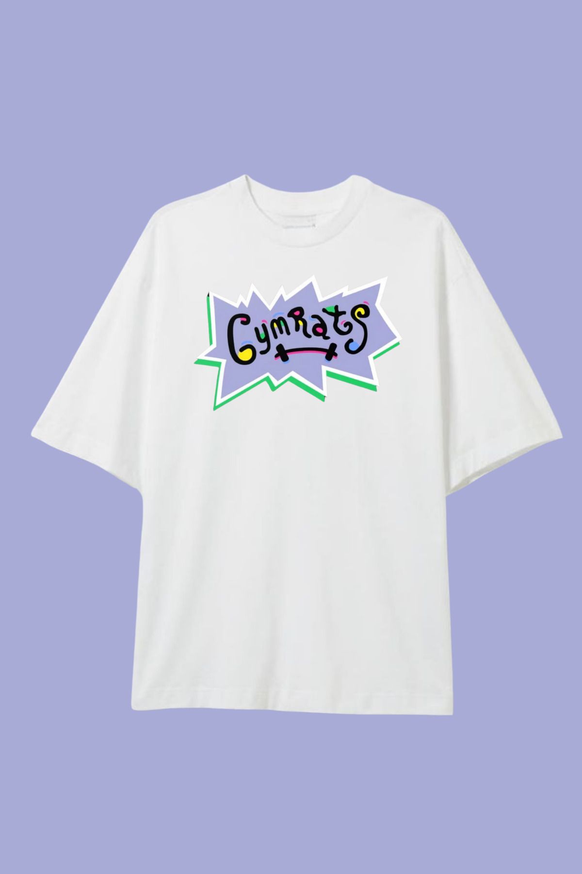 Dupe Design GYM RATS Baskılı Oversize T-shirt