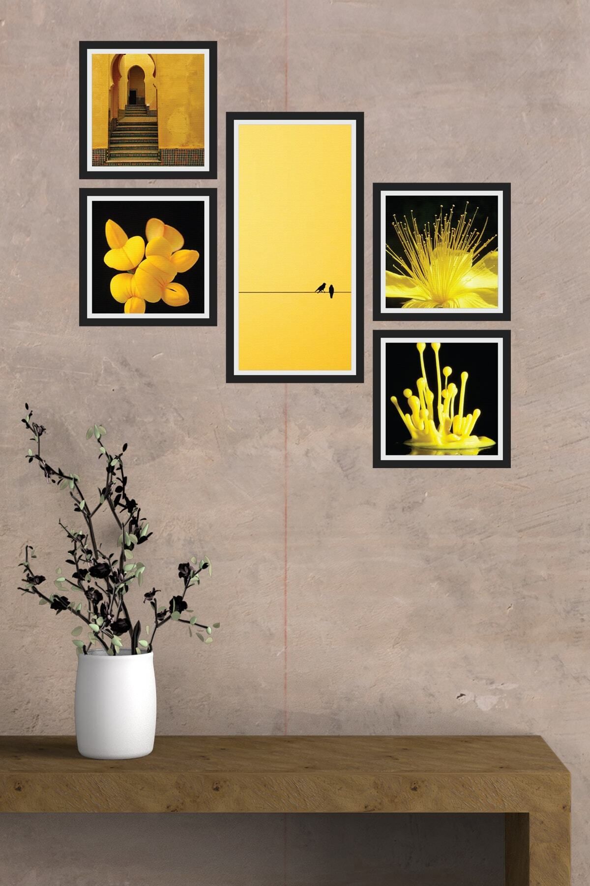 Pi Dekorasyon Collage Style 5 Parçalı Mdf Tablo Atf297