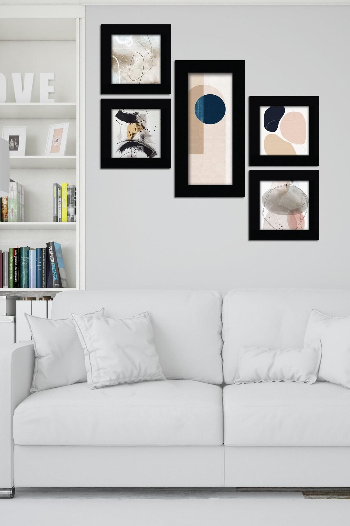 Pi Dekorasyon Collage Style 5 Parçalı Mdf Tablo Atf222