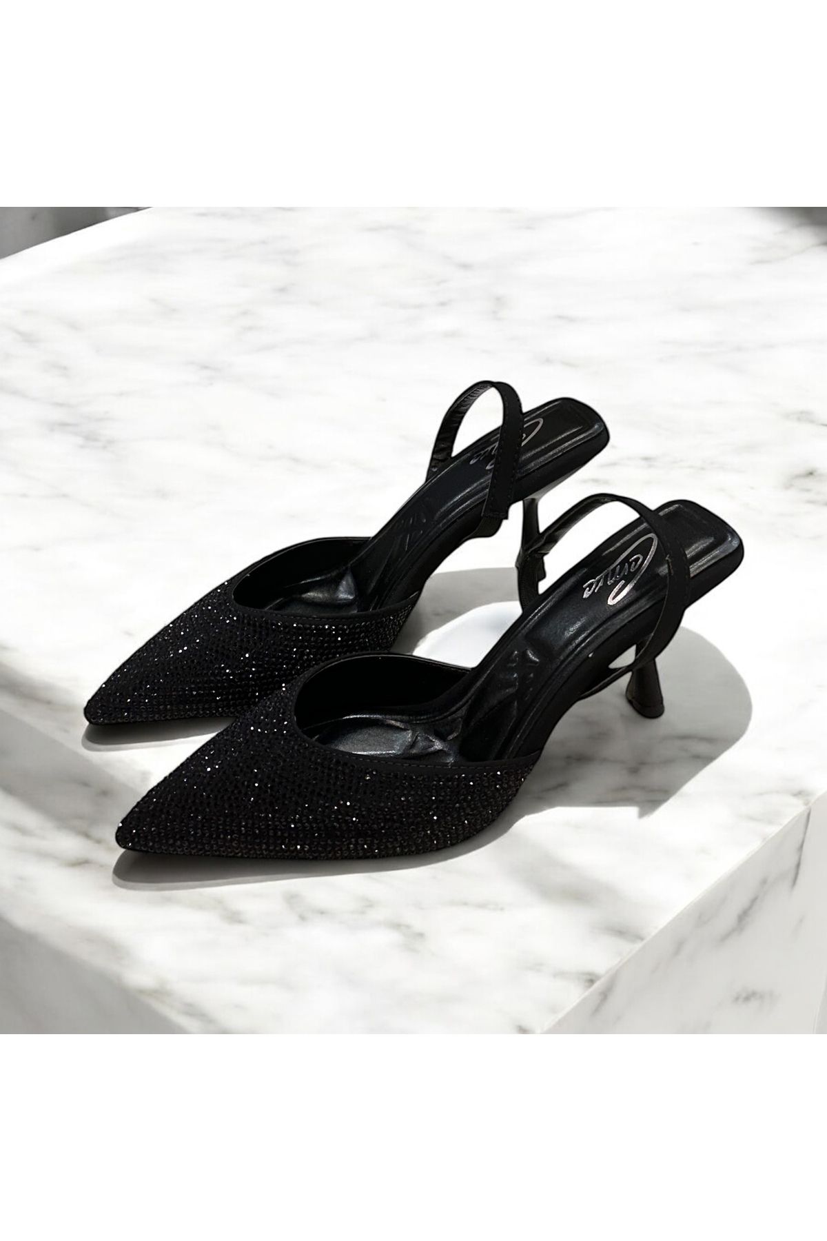 runa shoes taşlı topuklu ayakkabı stiletto