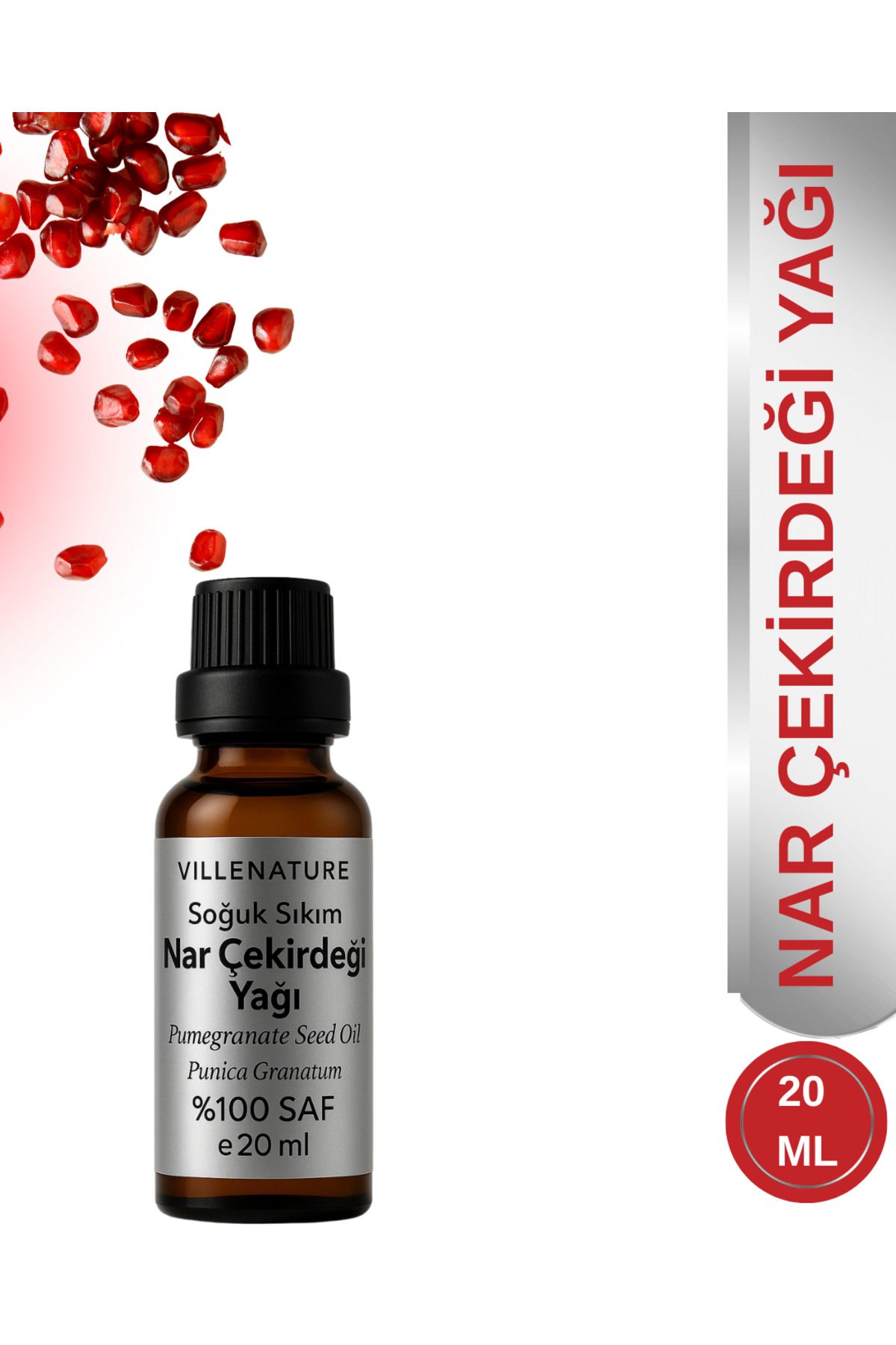 VILLENATURE Soğuk Sıkım NAR ÇEKİRDEĞİ YAĞI 20 ML