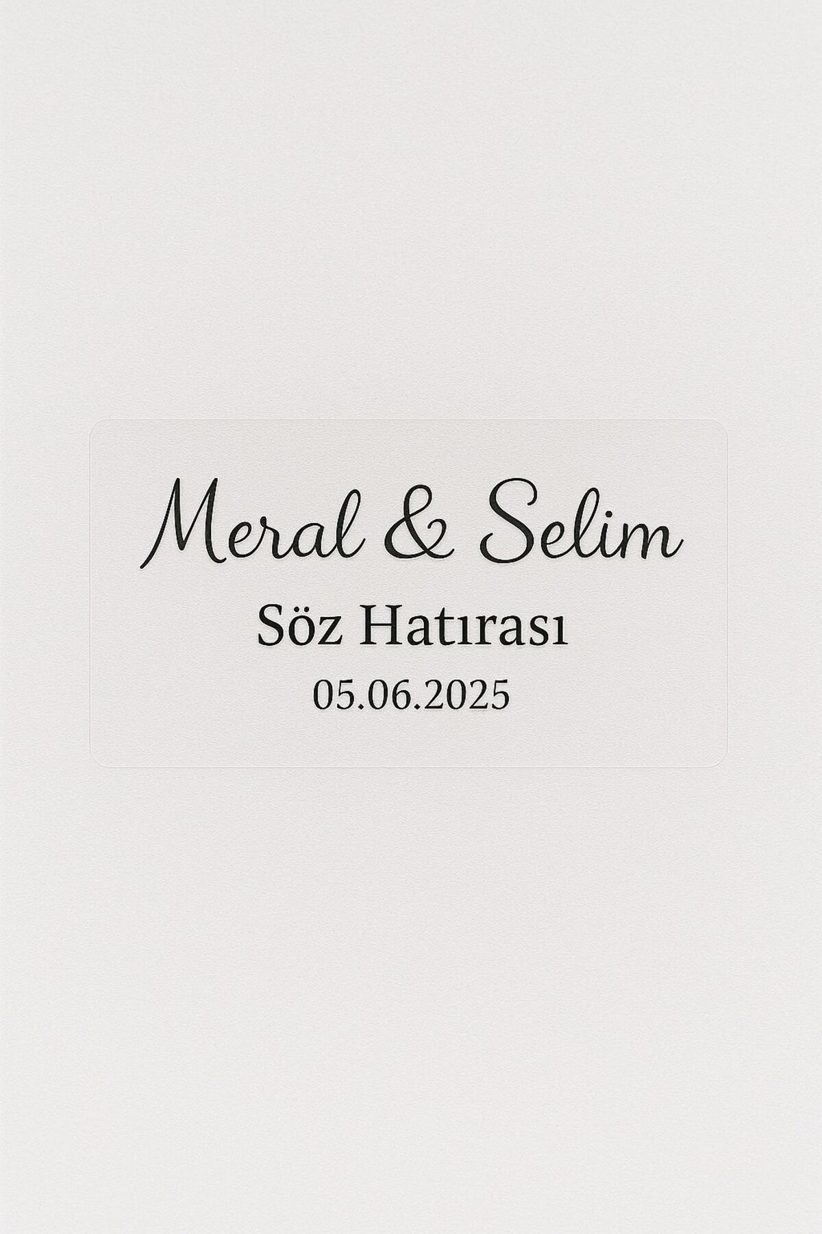 Sym Hediyelik 120 Adet Kişiye Özel Kına Nişan Söz Nikah Düğün Etiketi Şeffaf Sticker Yatay 2x4 Cm