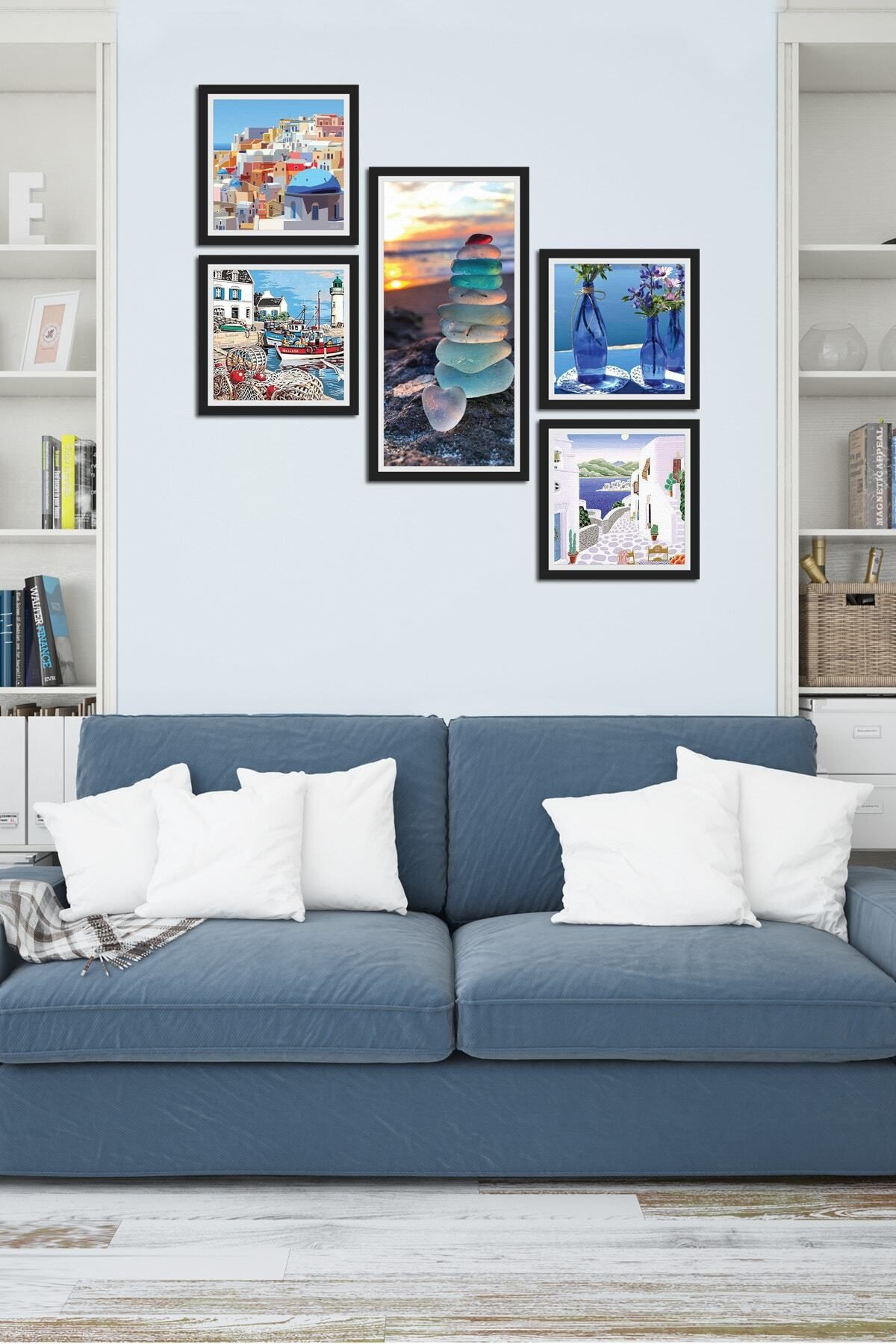 Pi Dekorasyon Collage Style 5 Parçalı Mdf Tablo Atf211