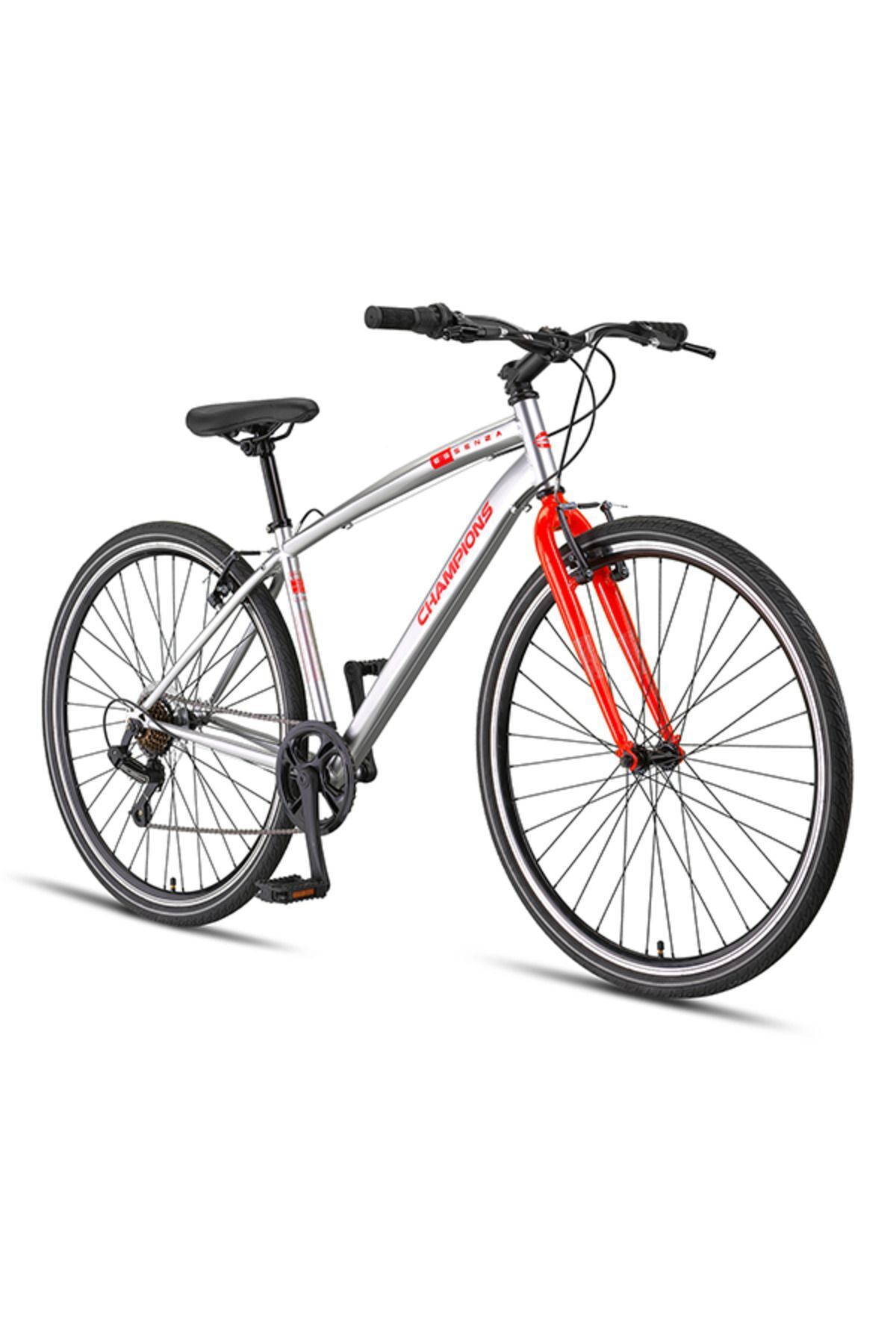 SerenityHaven ESSENZA UOMO 700C 430 MM Gümüş-Turuncu Bisiklet