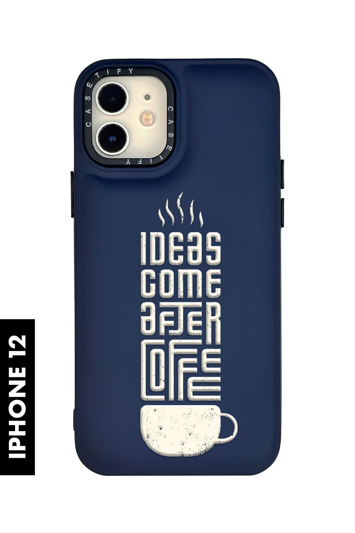 mooodcase iPhone 12 / 12 Pro Uyumlu After Coffee Desenli Silikonlu Pillow Kılıf