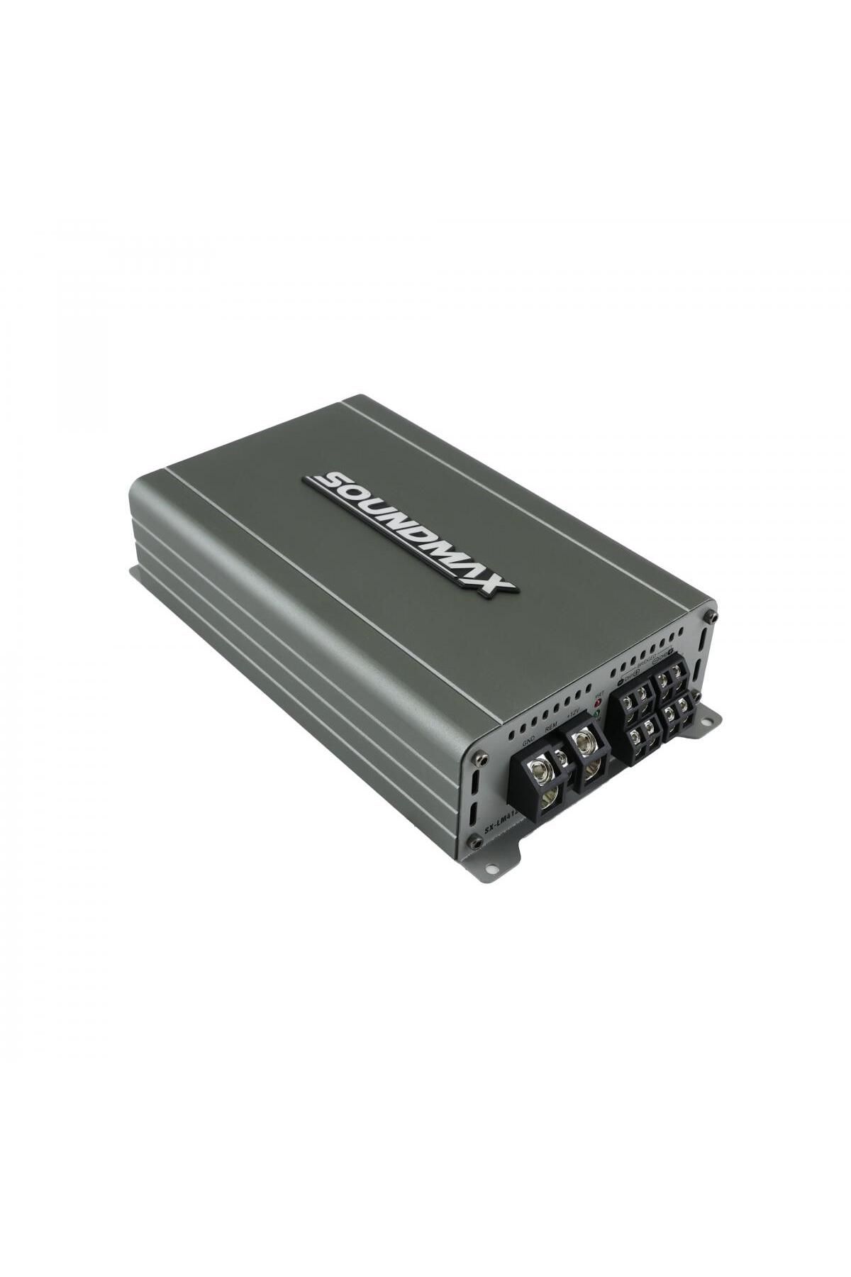 Soundmax SX-LM4125.4D-4X125W RMS PROFESYONEL YER KAPLAMAYAN CLASS D OTO ANFİ