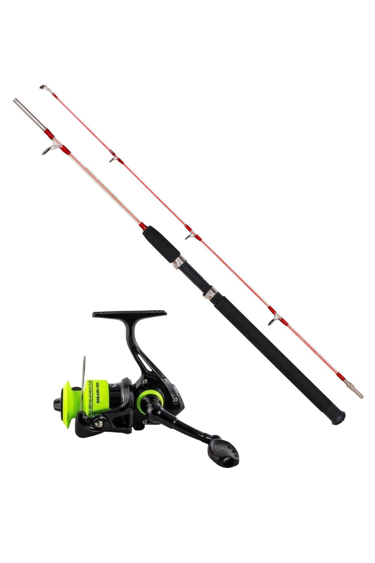 ALASTOR Hazır Olta Takımı Hikaru 200 Olta Makinası - Crystal 1.65m Tekne Kamışı Tekne Takımı