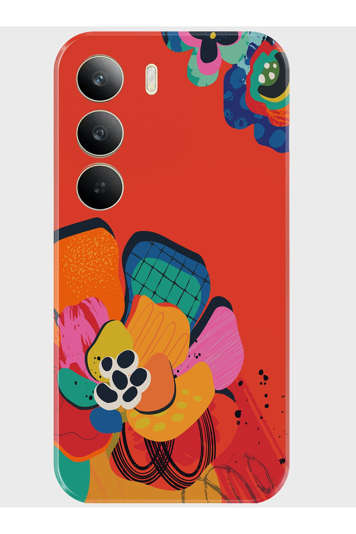 Activist Realme C75 Kılıf Kamera Korumalı Baskılı Silikon Kapak - redfloral