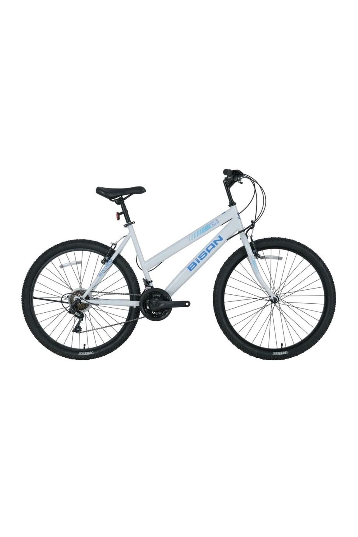 SerenityHaven BİSAN SENTIERO KADIN DAĞ BİSİKLETİ 42CM V 24 JANT 21 VİTES METALİK BEYAZ MAVİ