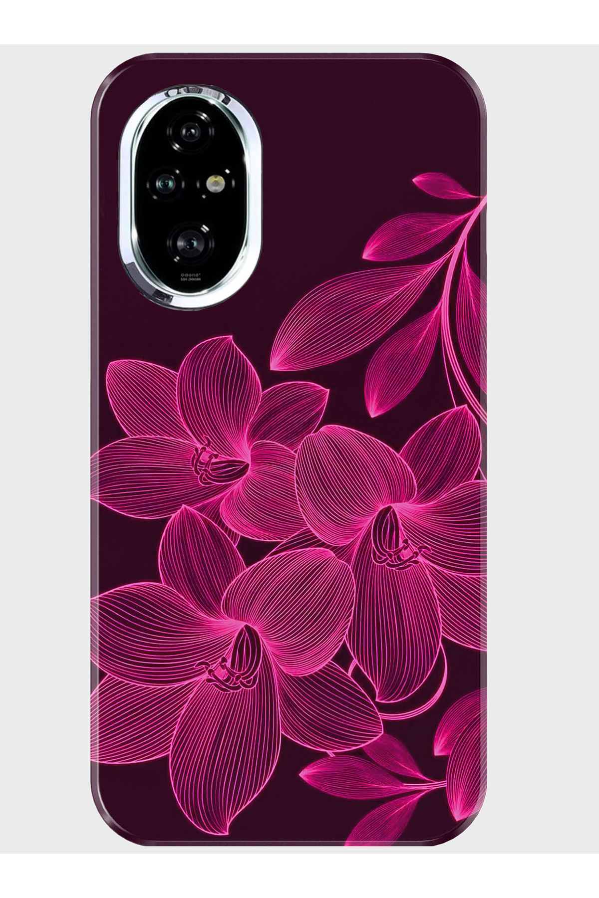 Activist Honor 200 Pro Kılıf Kamera Korumalı Baskılı Silikon Kapak - redflower