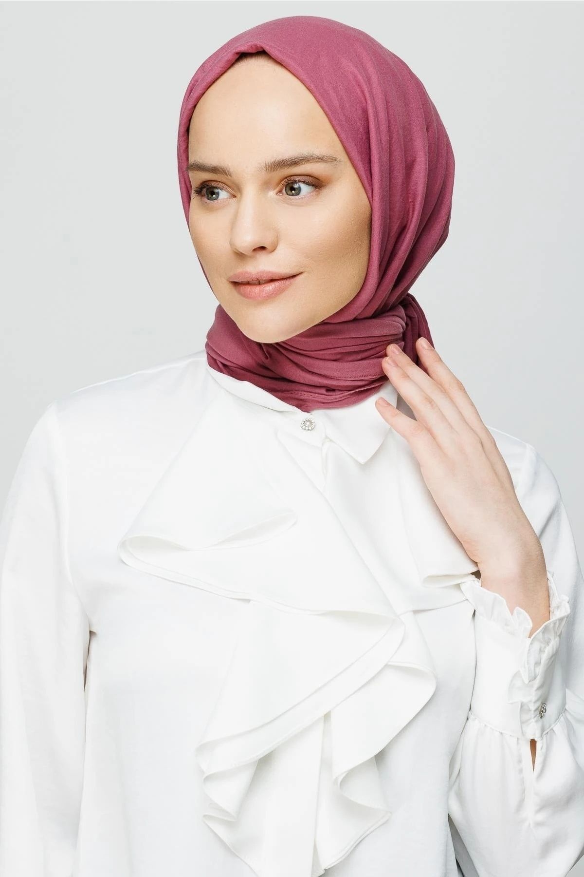 MENESSA Pamuk Soft Şal Gül Kurusu
