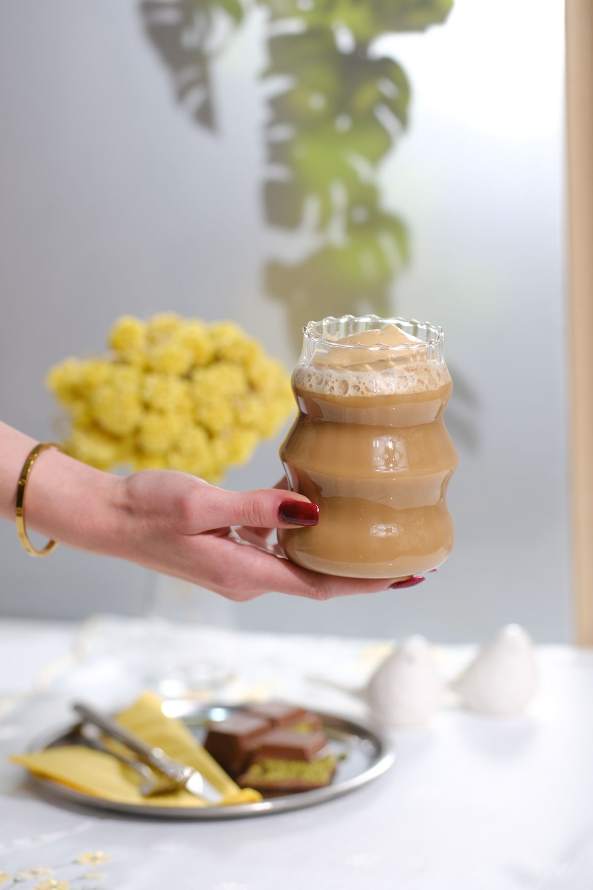 BACK SINE 6 Adet - 500 ml Tasarım Cam Kokteyl Bardağı – Şık Stil, Dalgalı Form, Sunum İçin İdeal