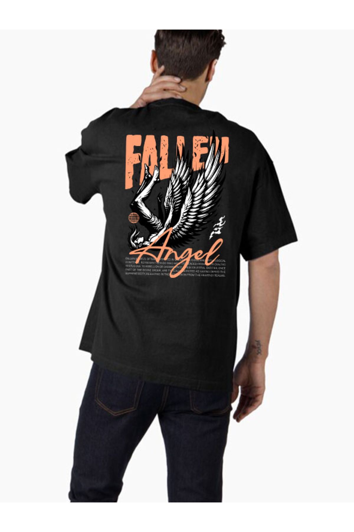 COMVİCHO Unisex streetwear93 Tasarım Baskılı Oversize T-Shirt
