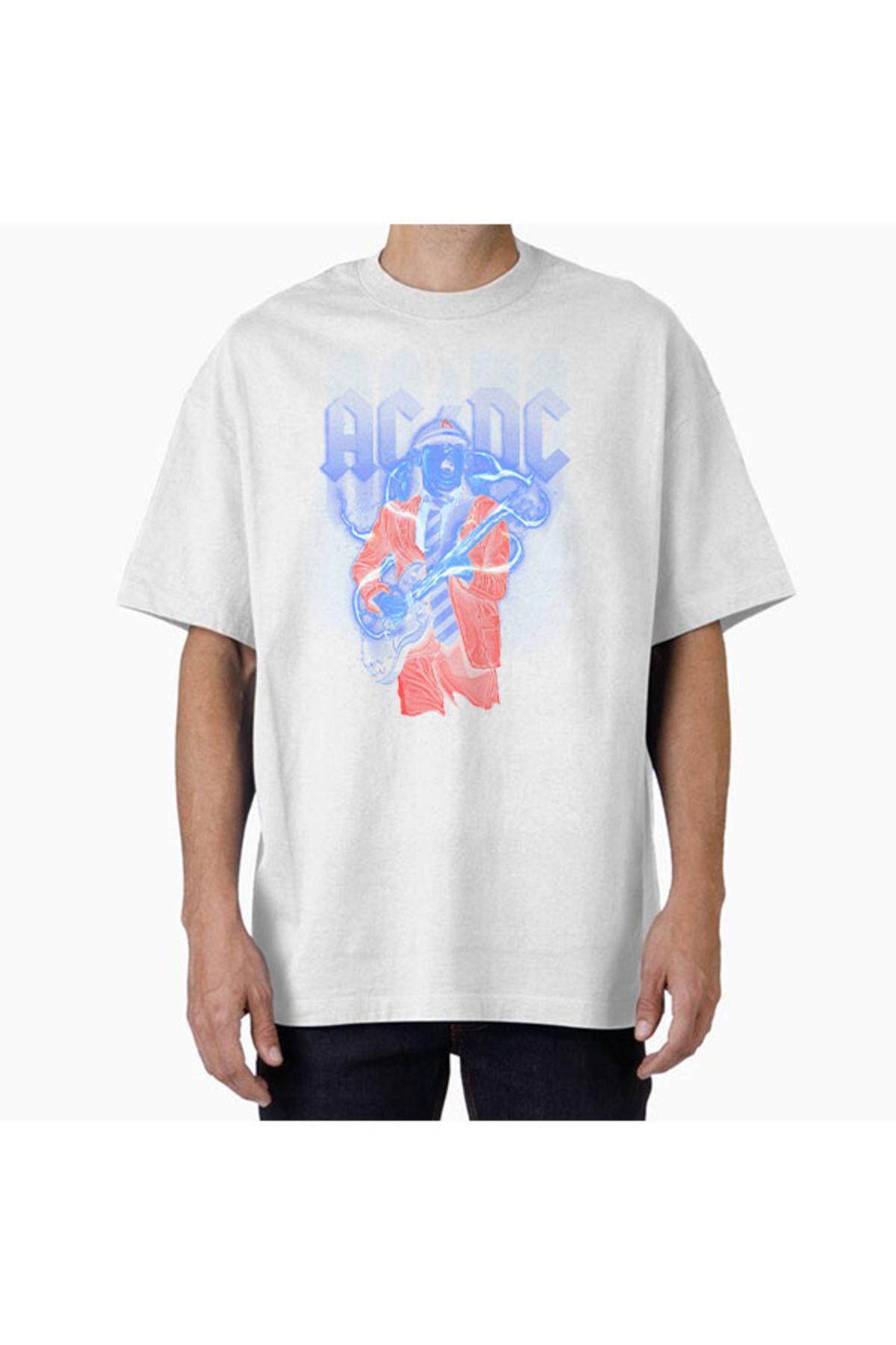 COMVİCHO Unisex acbd1 Tasarım Baskılı Oversize T-Shirt