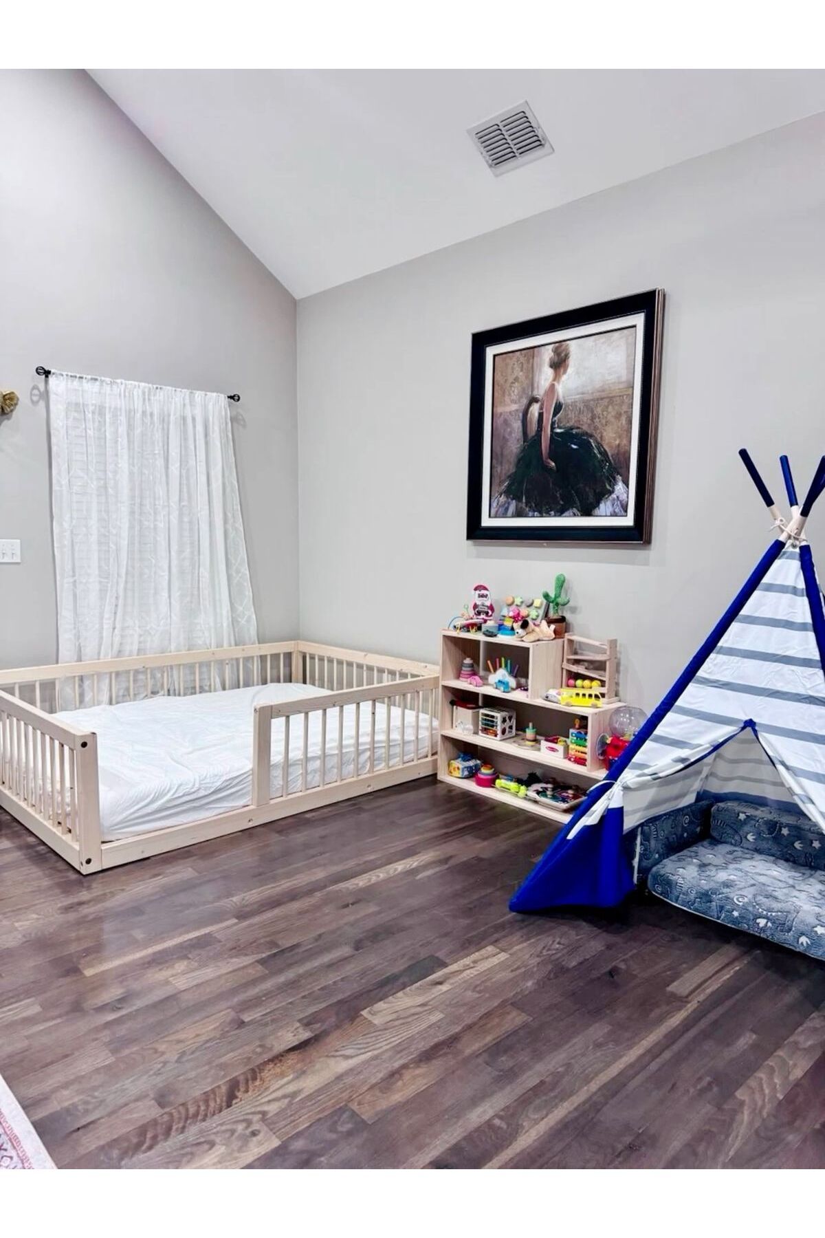 SRKYHOME CONSEPT MK MONTESSORİ DOĞAL AHŞAP YUVARLAK ÇITALI BEBEK VE ÇOCUK KARYOLASI