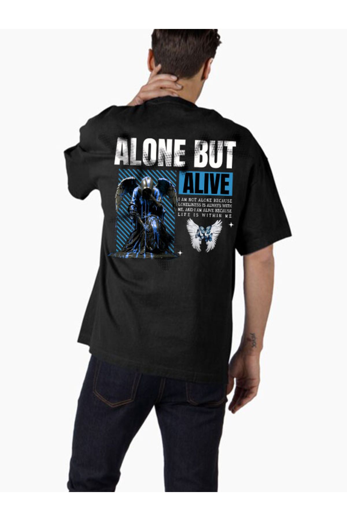 COMVİCHO Unisex streetwear51 Tasarım Baskılı Oversize T-Shirt