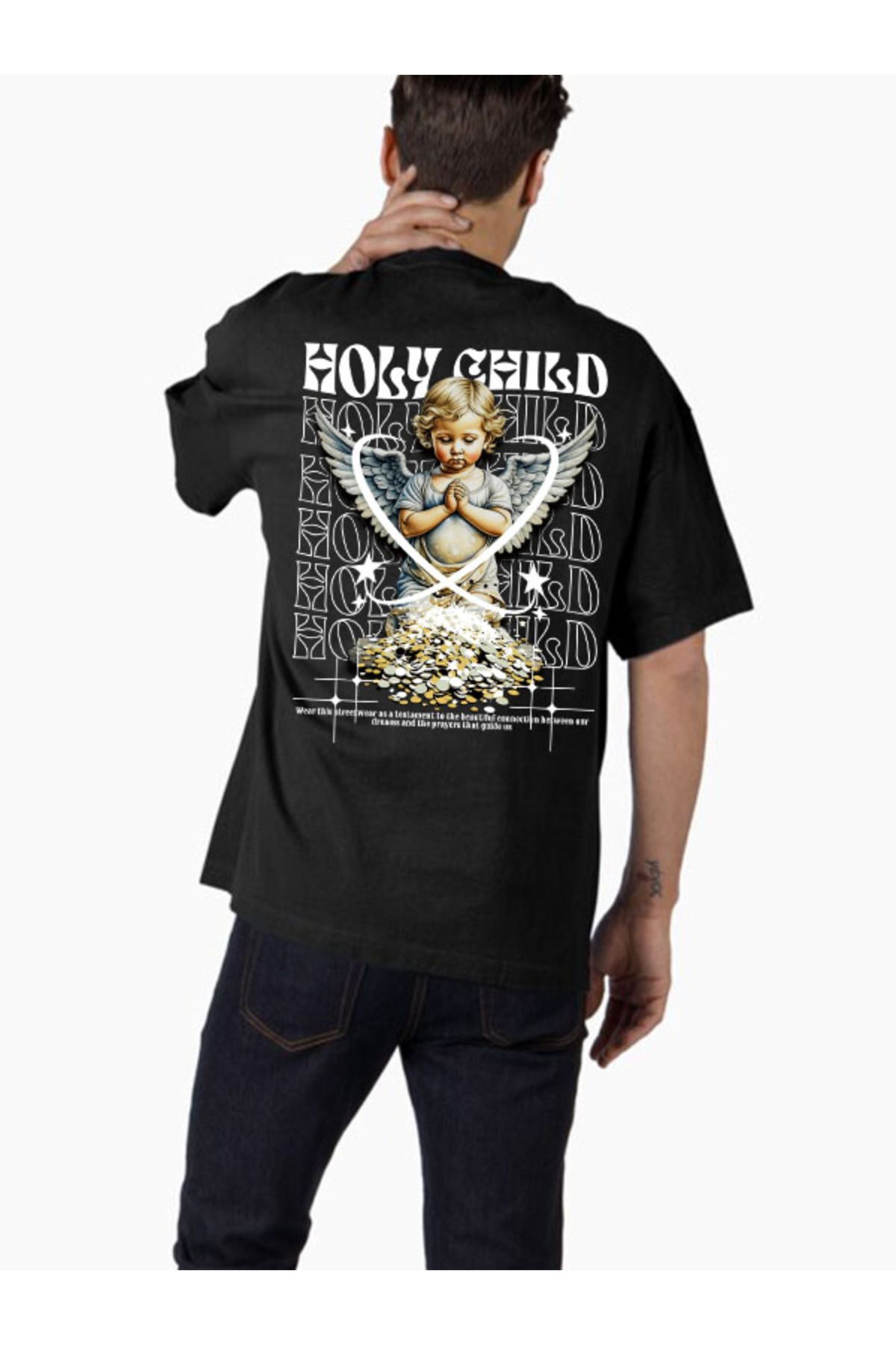COMVİCHO Unisex streetwear36 Tasarım Baskılı Oversize T-Shirt