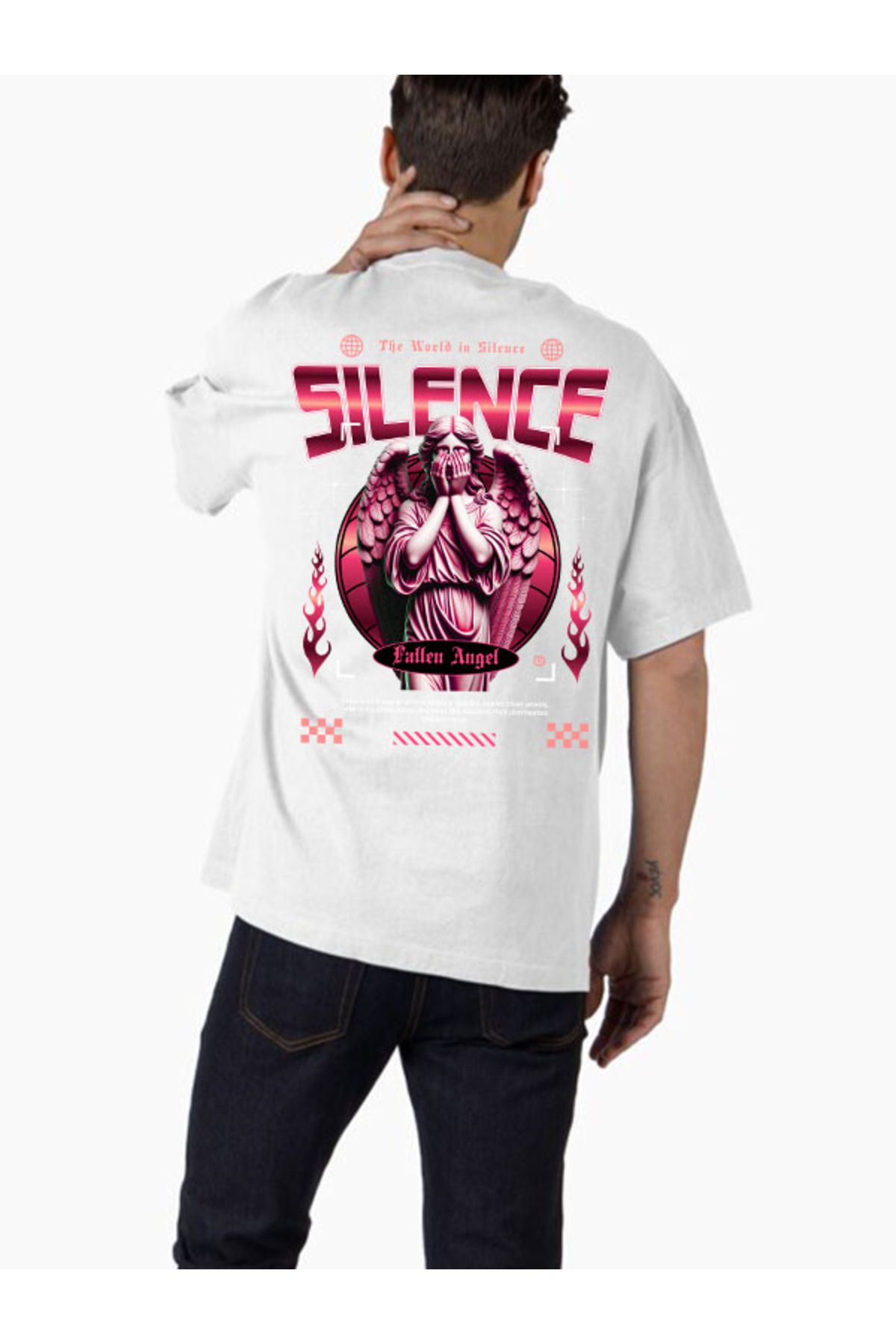 COMVİCHO Unisex streetwear37 Tasarım Baskılı Oversize T-Shirt