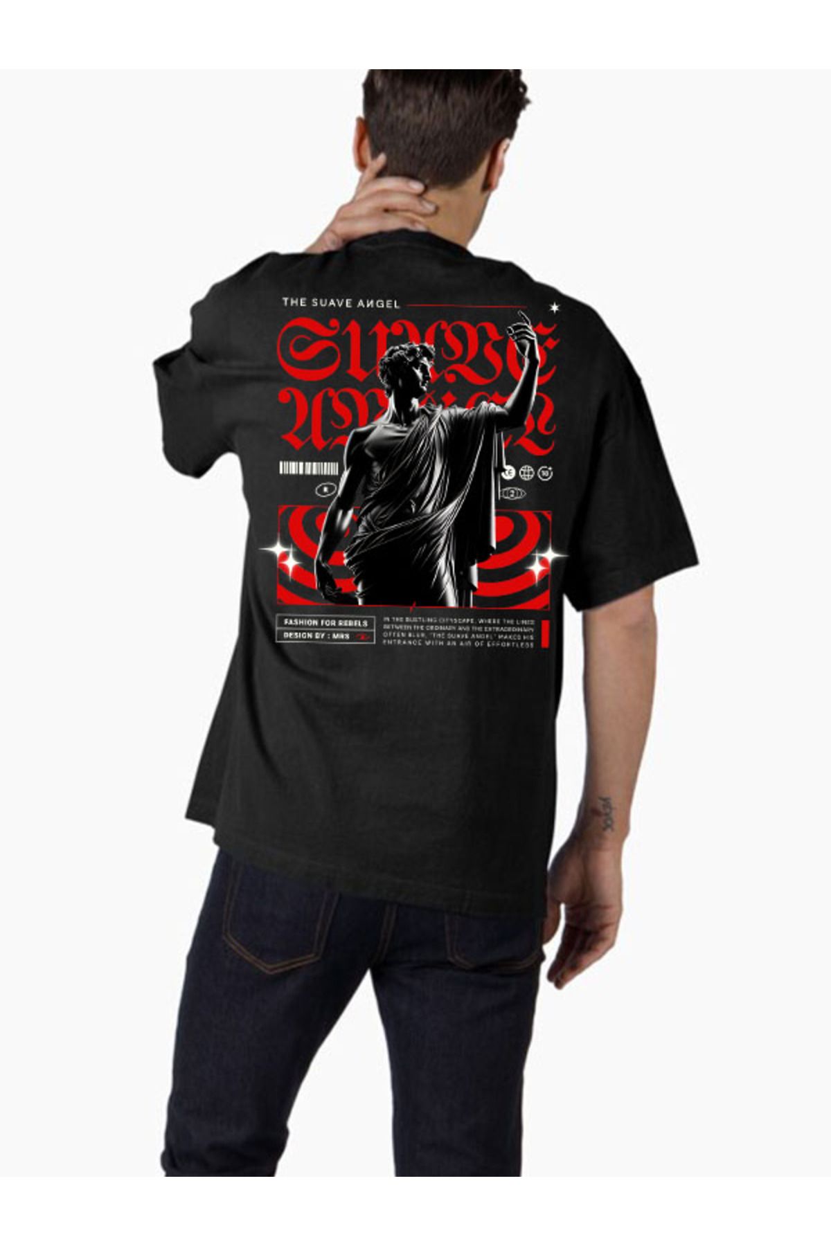 COMVİCHO Unisex streetwear116 Tasarım Baskılı Oversize T-Shirt