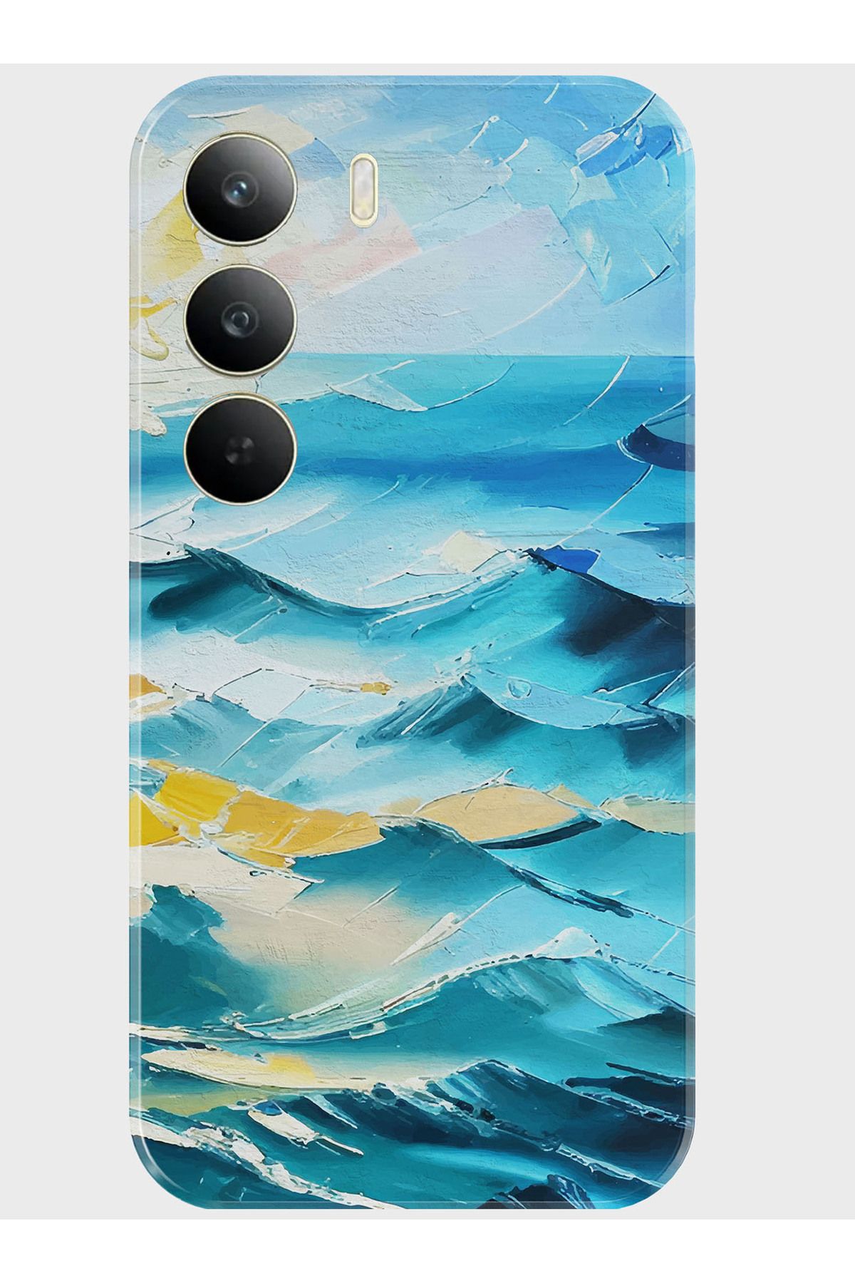 Activist Tecno Camon 40 4G Kılıf Kamera Korumalı Baskılı Silikon Kapak - yağlıboyaokyanus