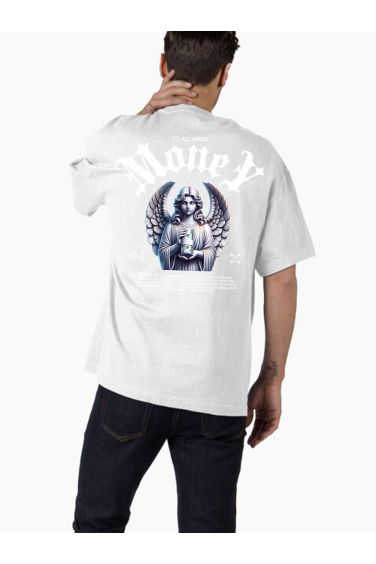 COMVİCHO Unisex streetwear138 Tasarım Baskılı Oversize T-Shirt