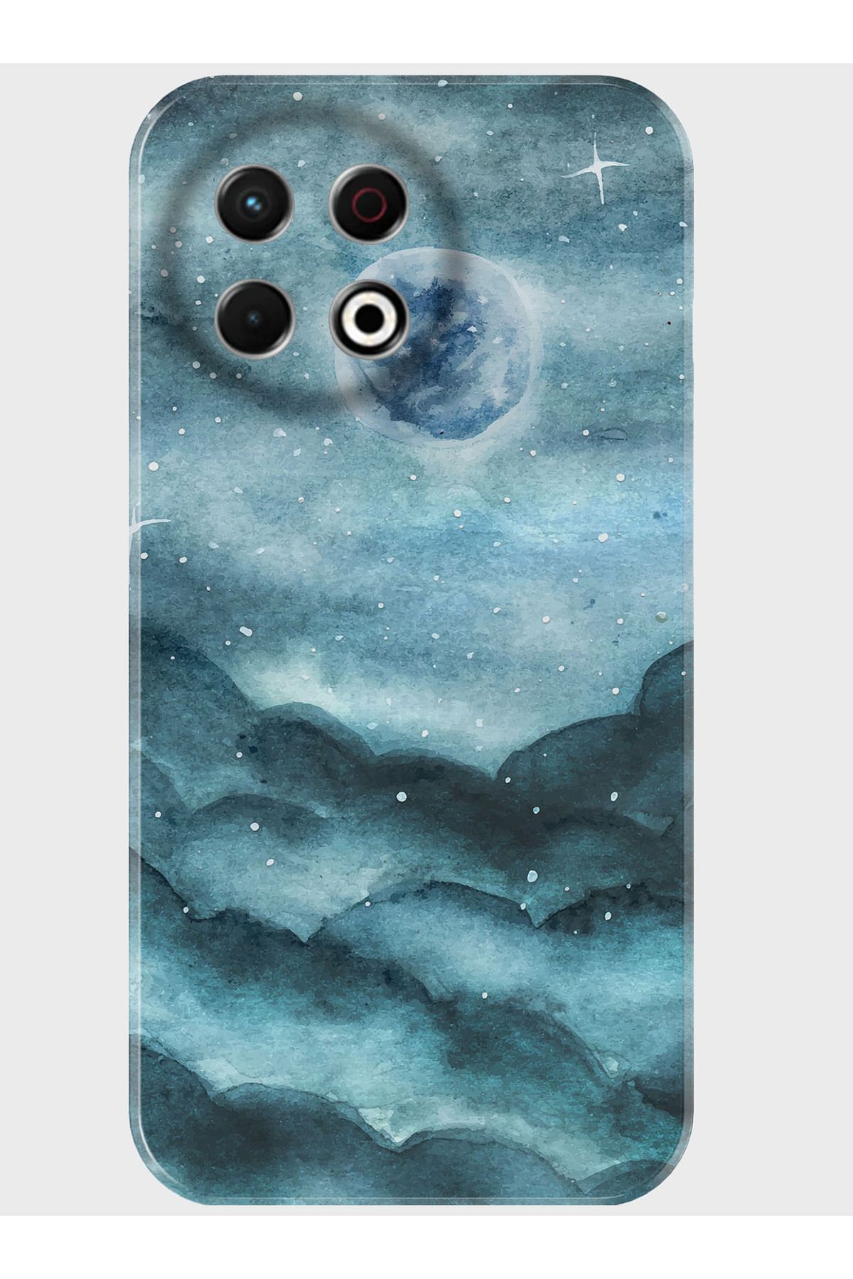 Activist Tecno Spark 30 Pro Kılıf Kamera Korumalı Baskılı Silikon Kapak - nightmoon