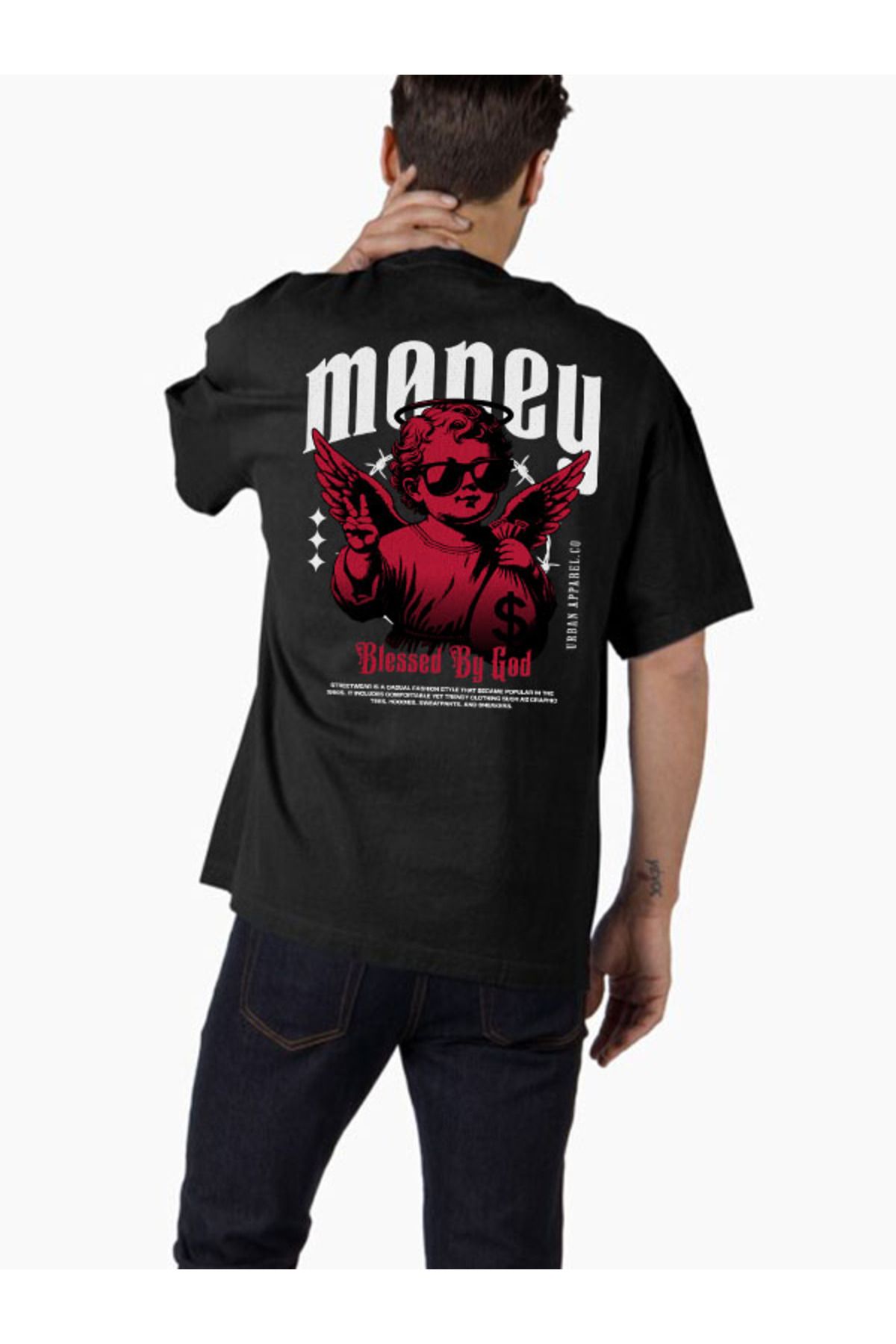 COMVİCHO Unisex streetwear102 Tasarım Baskılı Oversize T-Shirt
