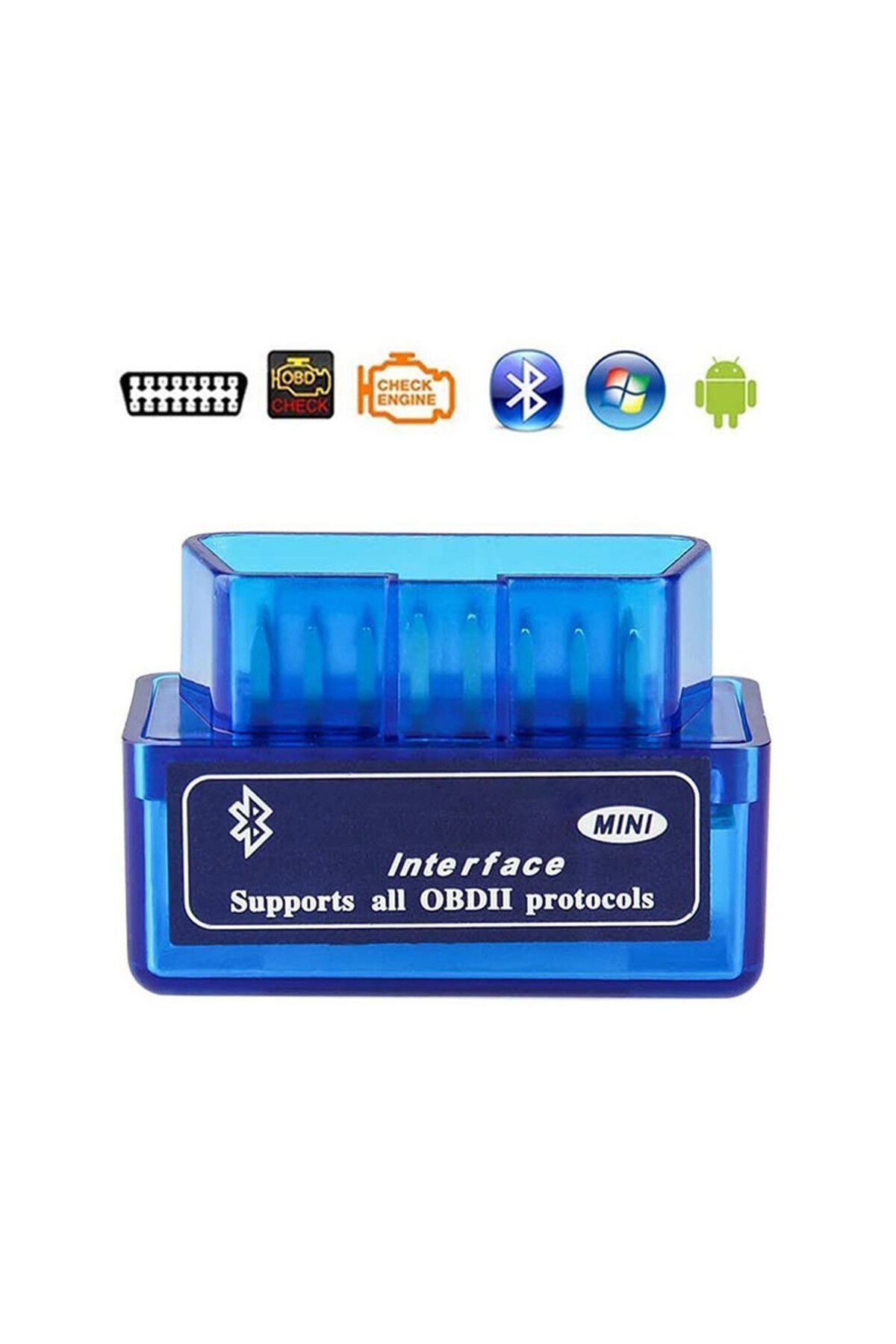 BOEM-Bluetooth interface, OBD II mini, blue, ELM 327, mini 5