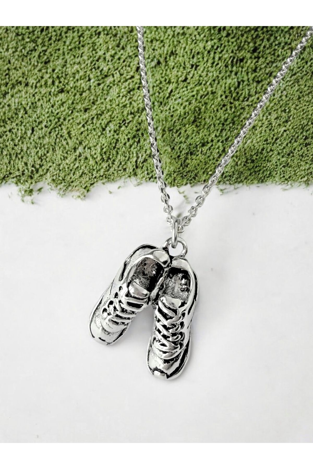 Alaja Silver Krampon Ayakkabı 3 Boyutlu Parlak Unisex Tasarım 925 Ayar Gümüş Kolye