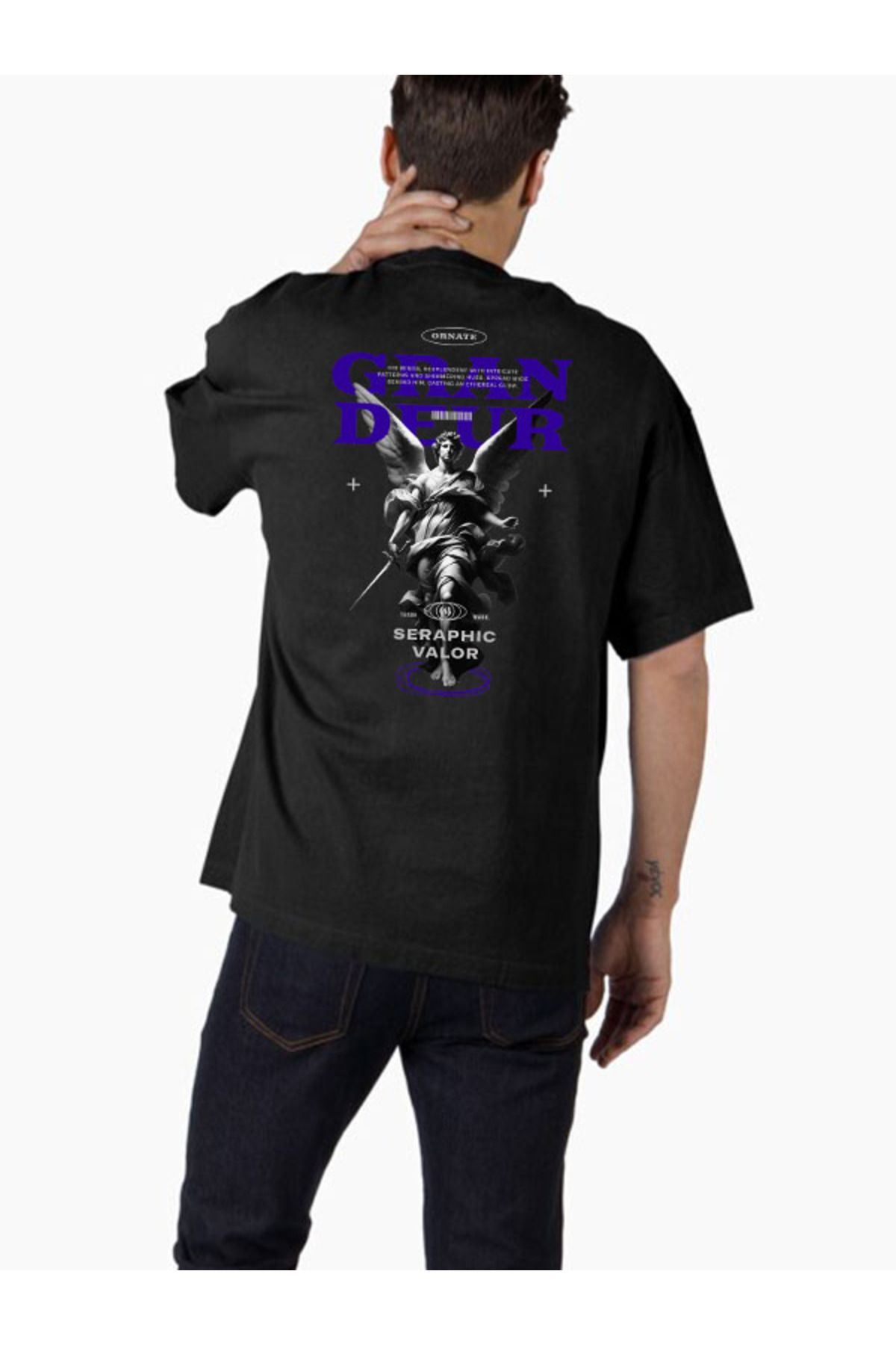 COMVİCHO Unisex streetwear130 Tasarım Baskılı Oversize T-Shirt