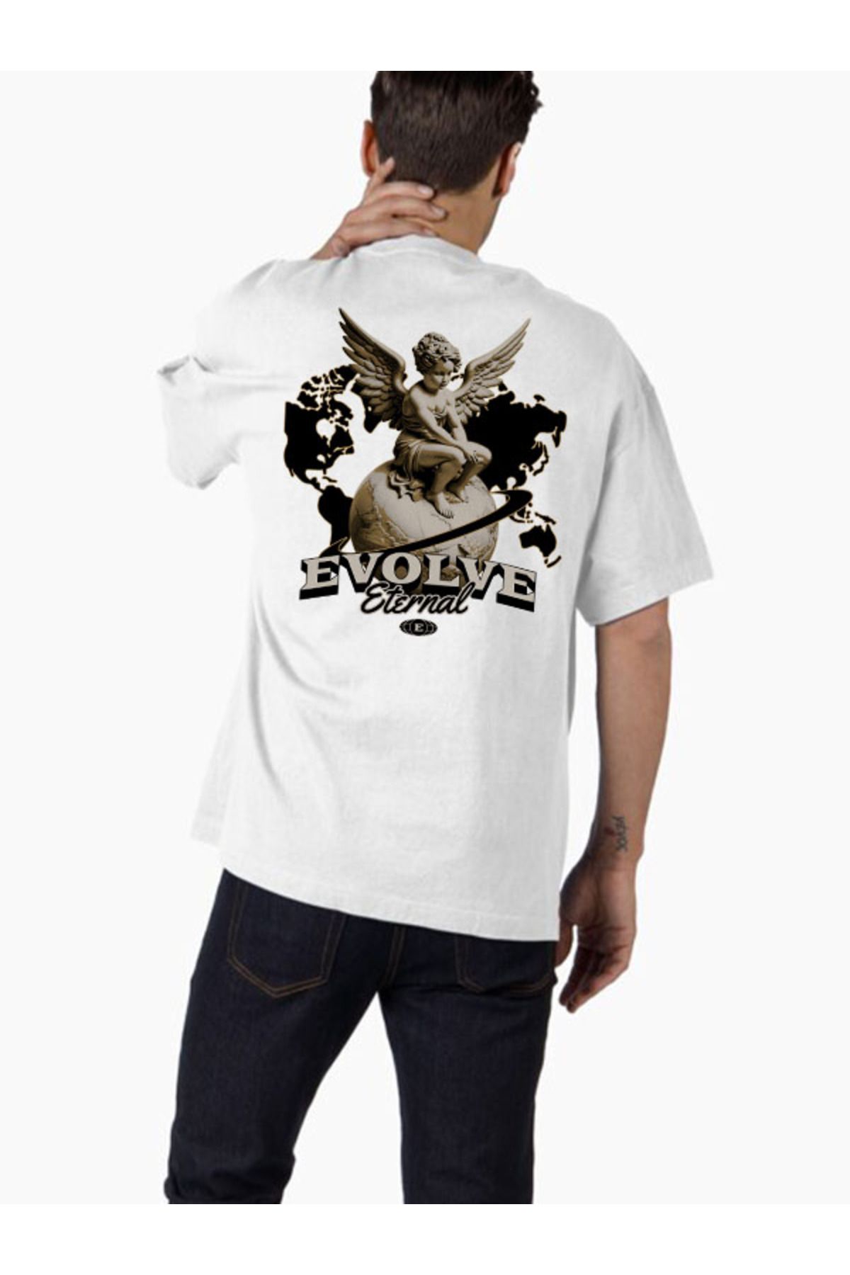 COMVİCHO Unisex streetwear40 Tasarım Baskılı Oversize T-Shirt
