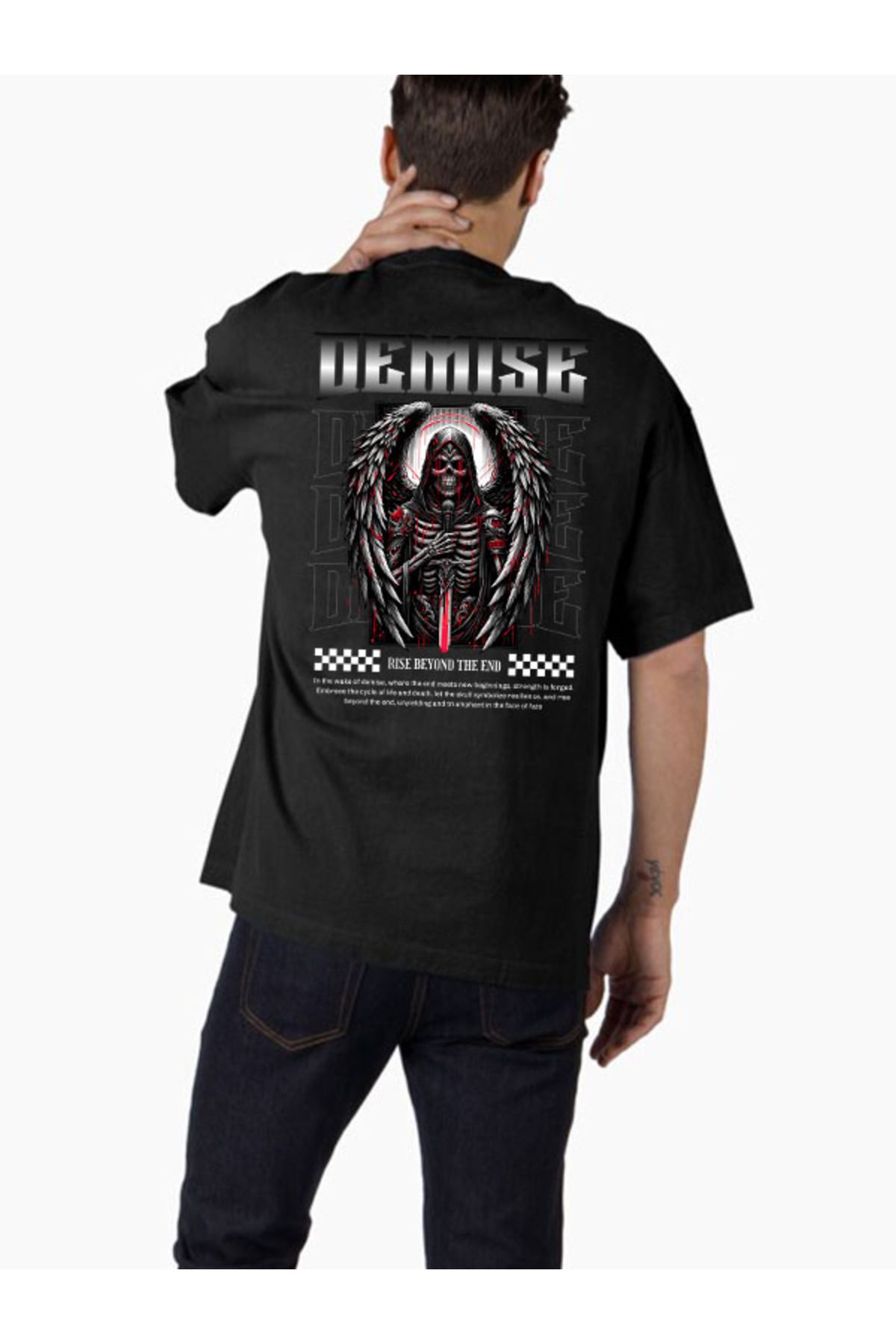 COMVİCHO Unisex streetwear144 Tasarım Baskılı Oversize T-Shirt