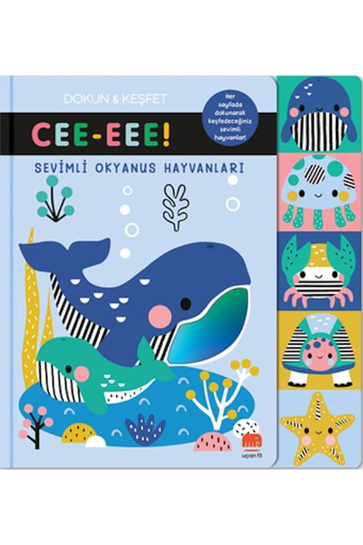 Uçan Fil Yayınları Dokun Keşfet Sevimli Okyanus Hayvanları
