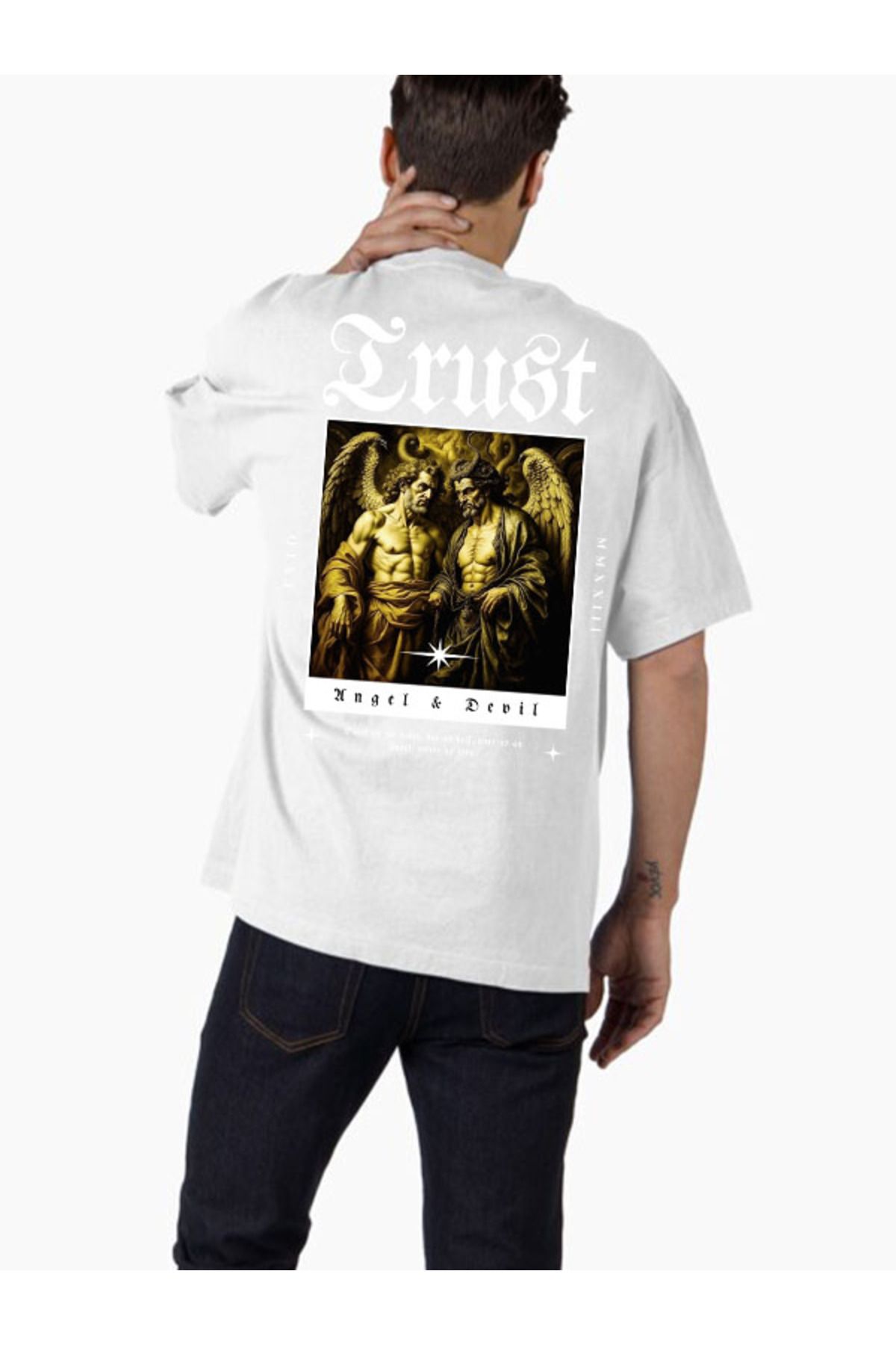 COMVİCHO Unisex streetwear11 Tasarım Baskılı Oversize T-Shirt