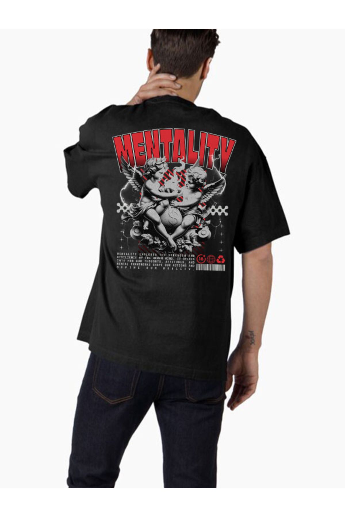 COMVİCHO Unisex streetwear101 Tasarım Baskılı Oversize T-Shirt